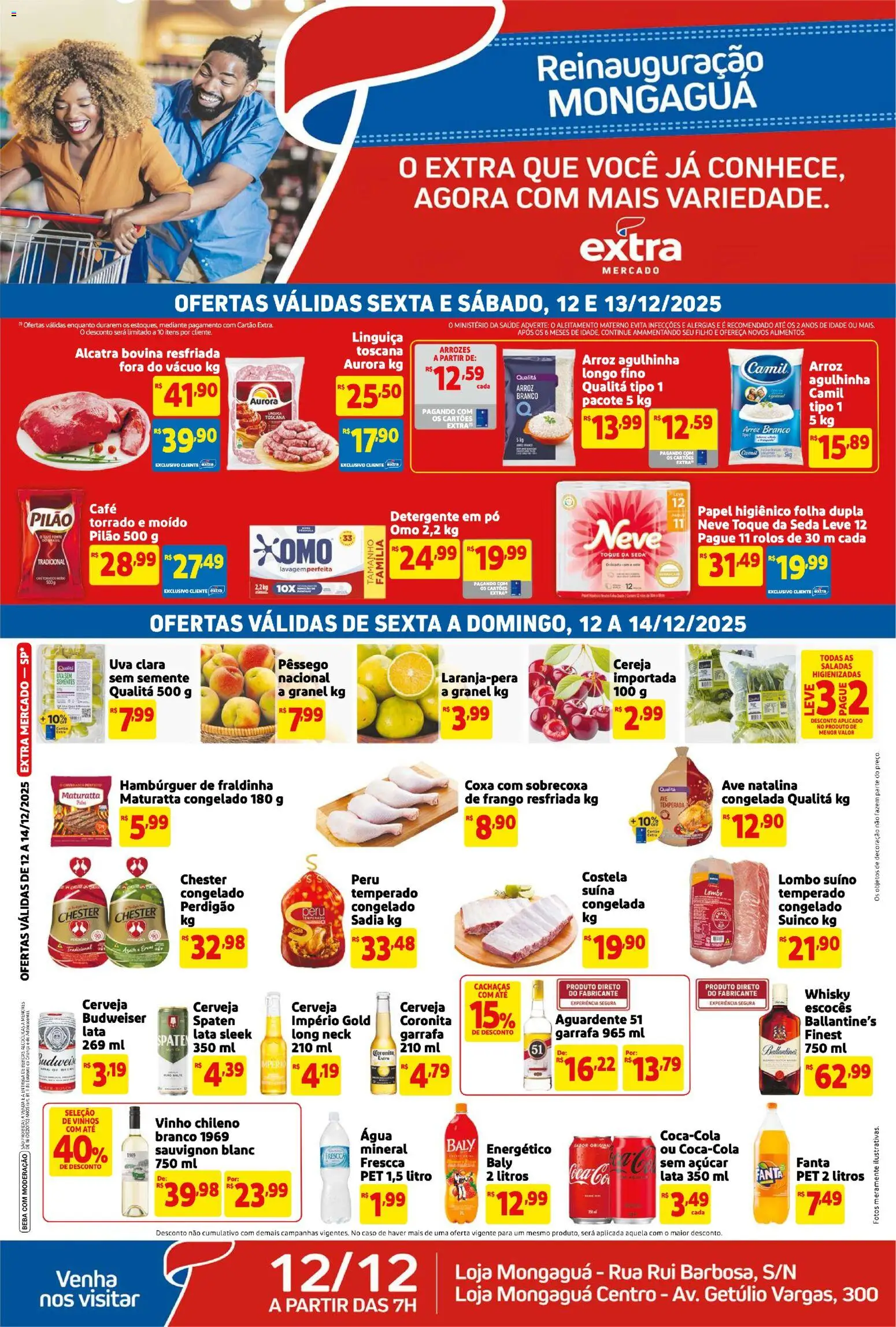 Pré-Visualização do folheto "Ofertas de Mercado Fim de Semana" da loja Extra válido a partir de 12/12/2025