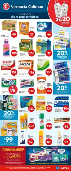 Vista previa las ofertas de la tienda Calimax - Folleto Farmacia desde el 05/09/2025 