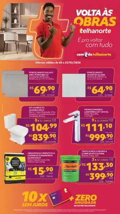 Pré-Visualização do folheto "Ofertas atuais" da loja Telhanorte válido a partir de 05/02/2026