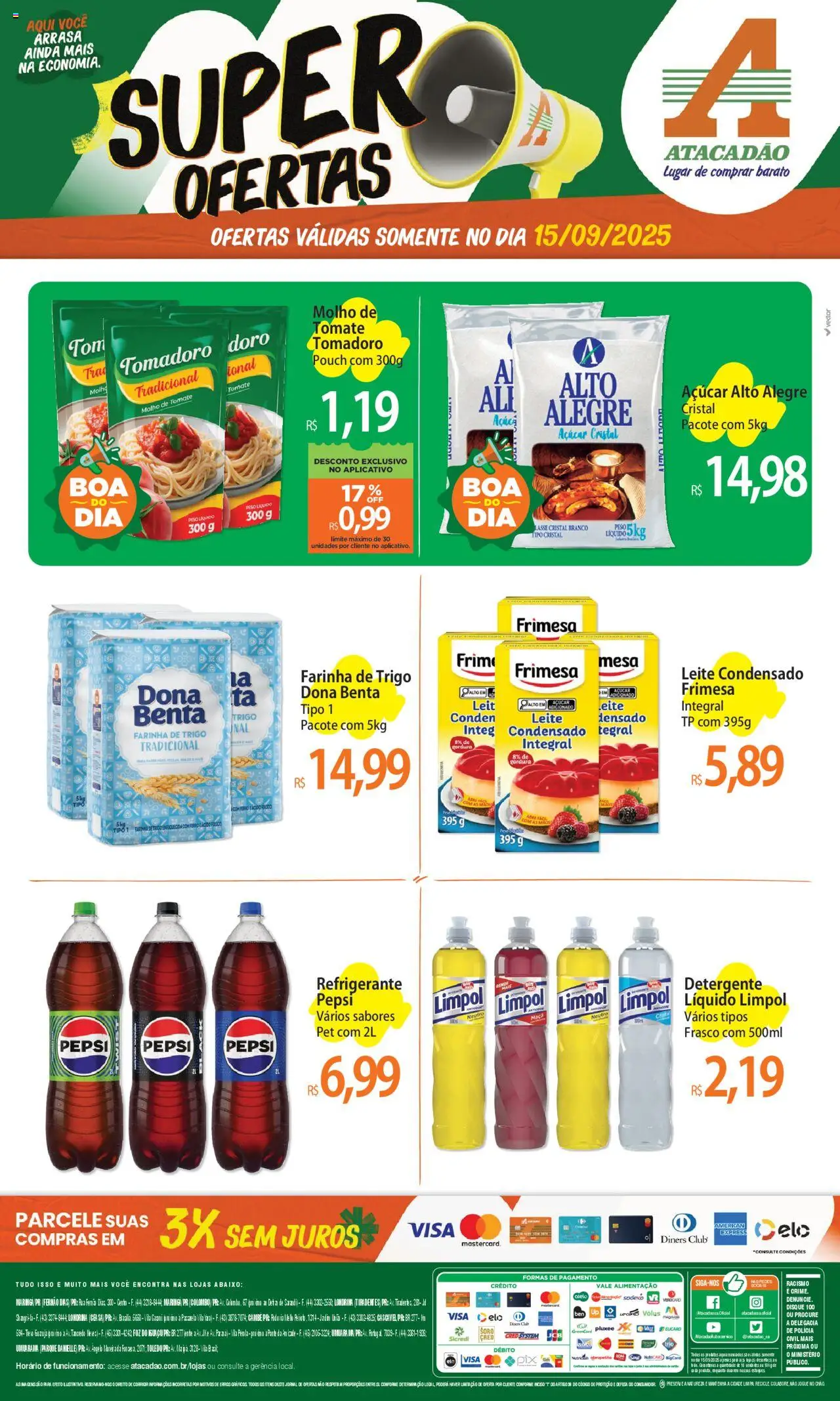 Atacadão folheto "Ofertas - PR" válido a partir de 15/09/2025 - número de página 1
