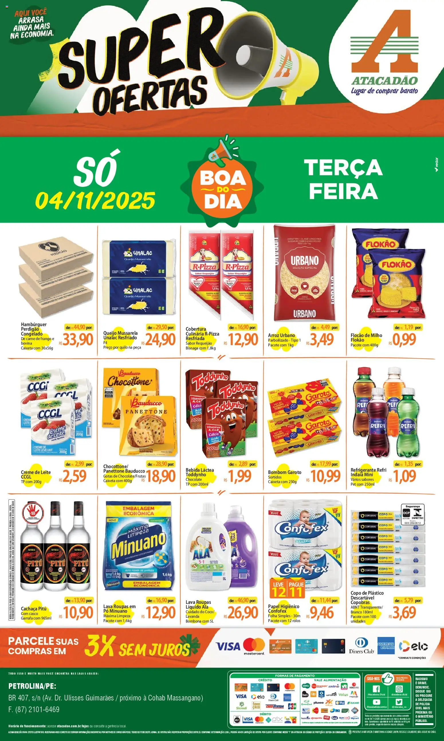 Pré-Visualização do folheto "Ofertas - PE" da loja Atacadão válido a partir de 04/11/2025