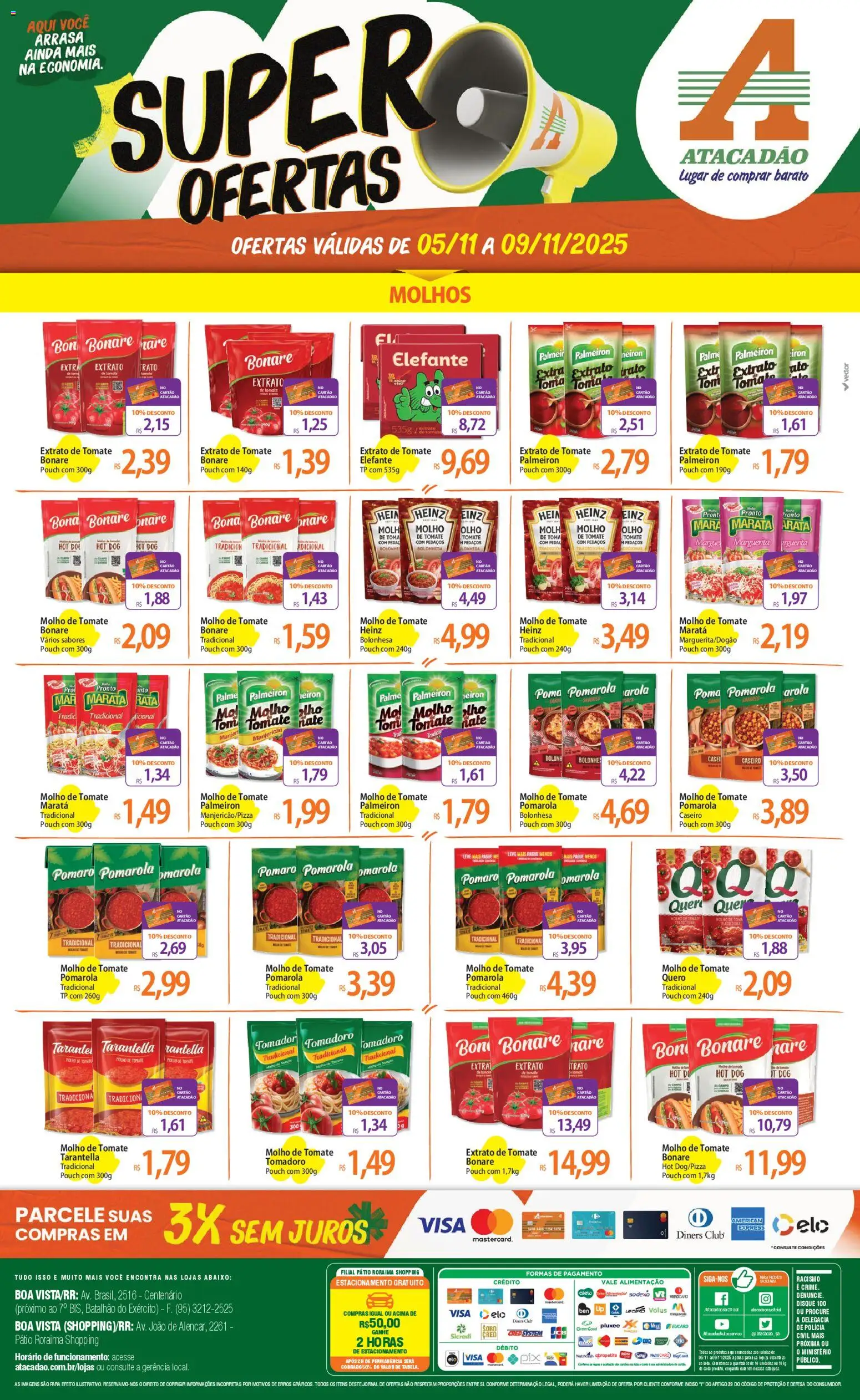 Pré-Visualização do folheto "Ofertas - RR" da loja Atacadão válido a partir de 05/11/2025