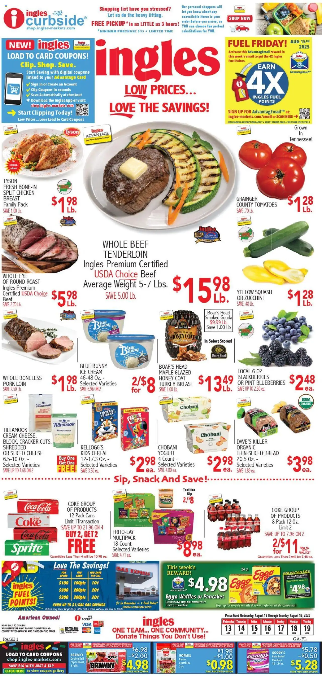Ingles Weekly Ad from 08/13/2025 >> Sales Ad PREVIEW - Page number 1