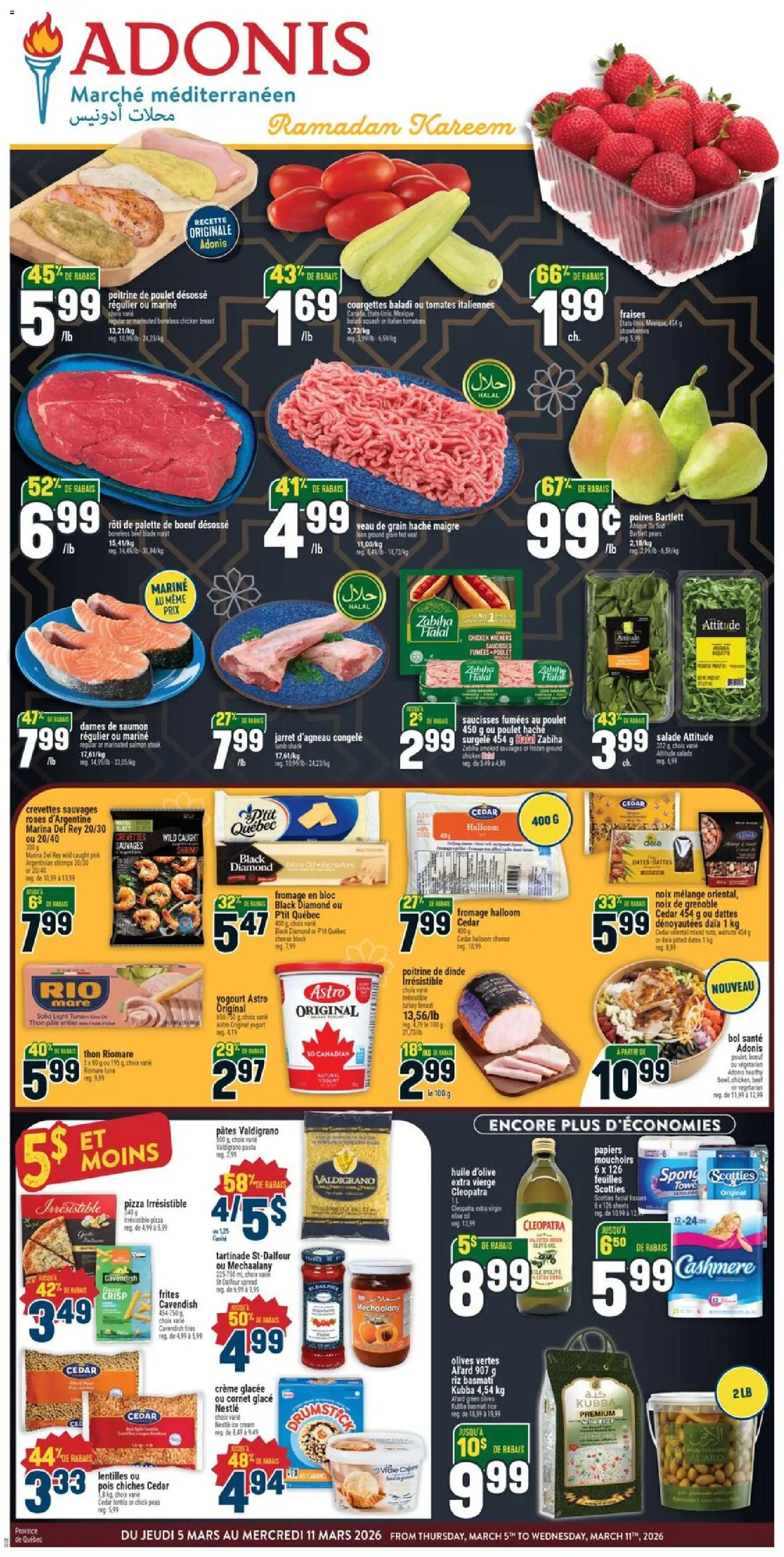 Preview of leaflet Adonis circulaire from shop Adonis is valid from Mar 05, 2026