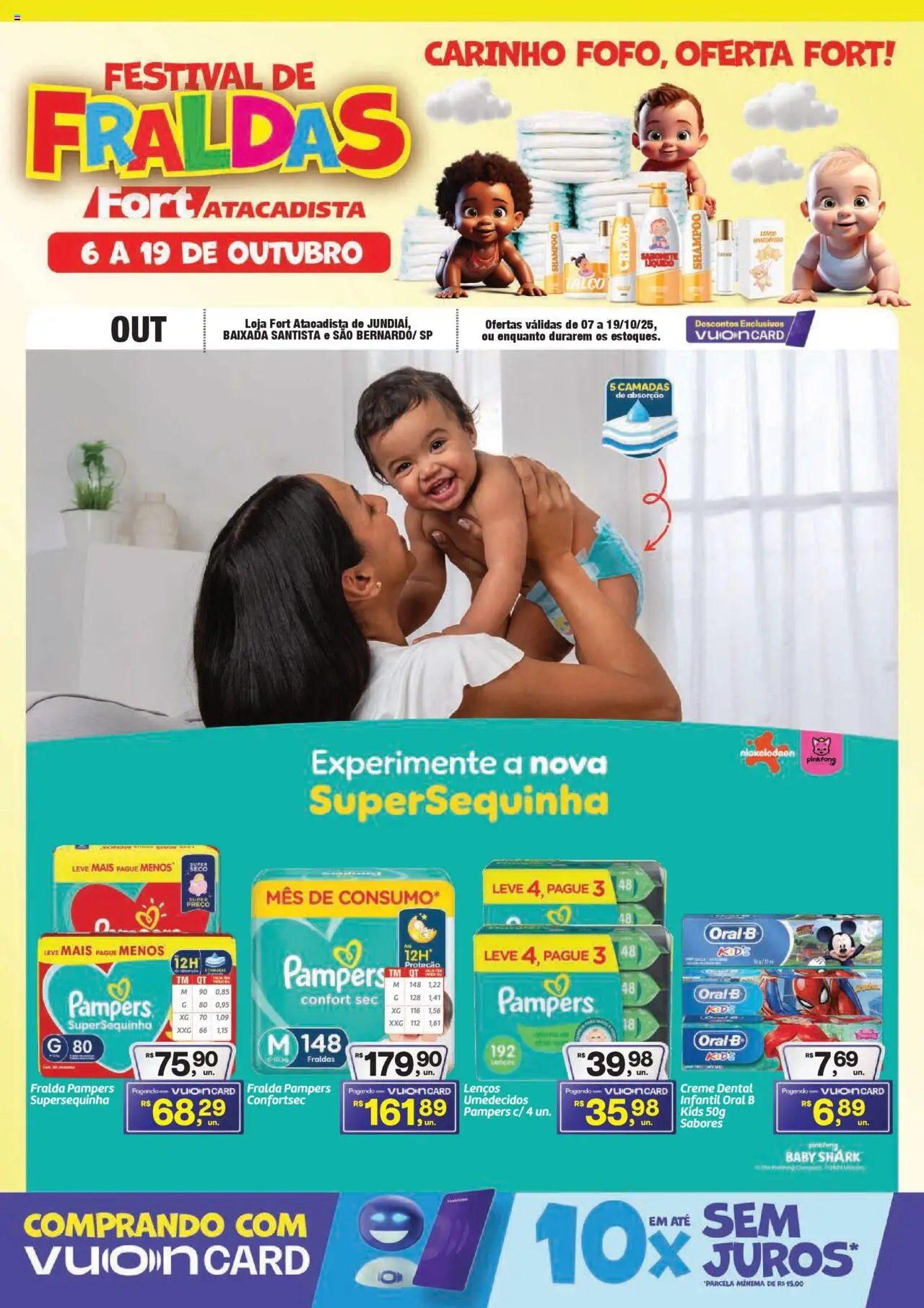 Fort Atacadista folheto "Ofertas Festival de Fraldas" válido a partir de 07/10/2025 - número de página 1