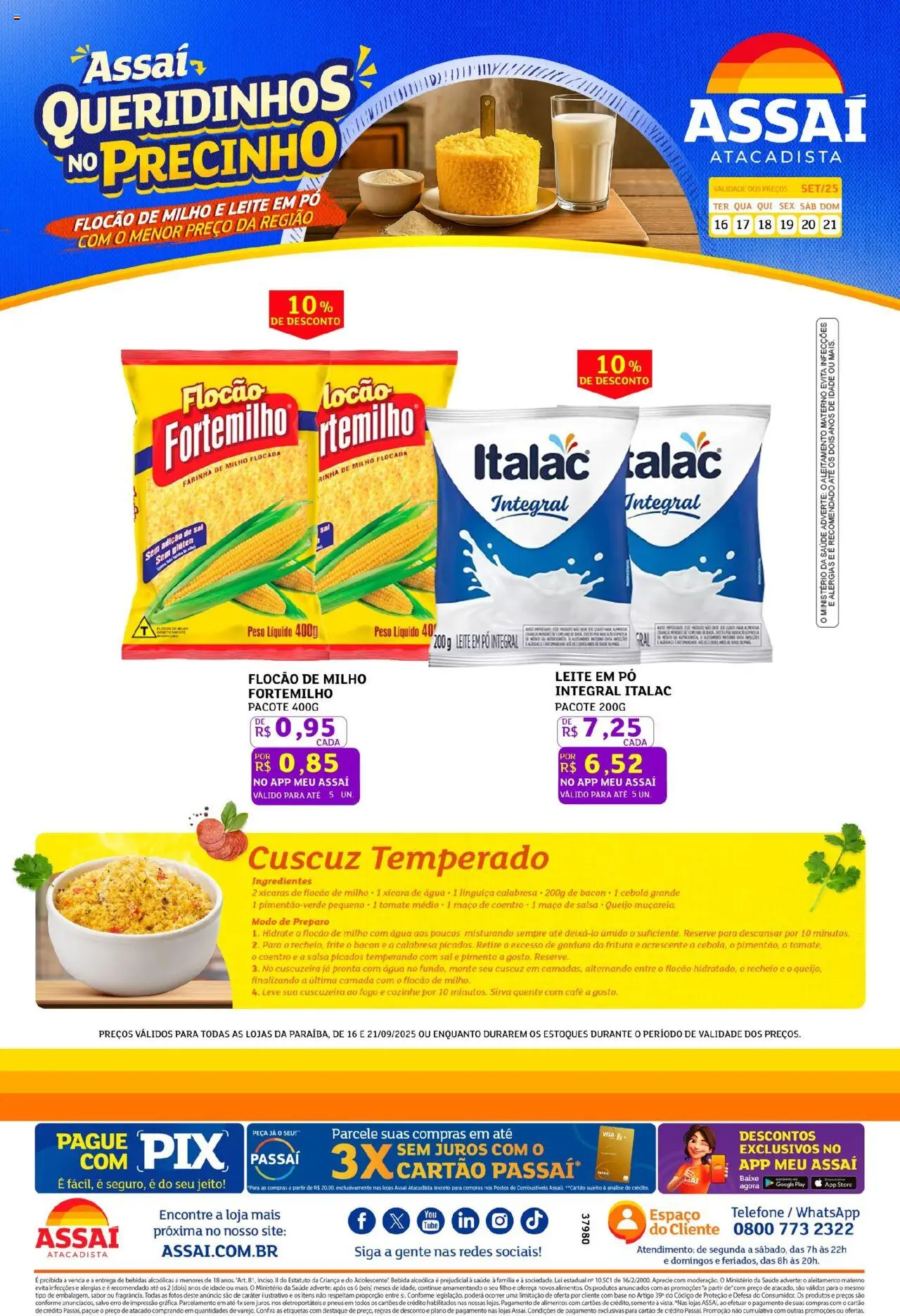 Assaí Atacadista folheto "Encarte - PB" válido a partir de 16/09/2025 - número de página 1