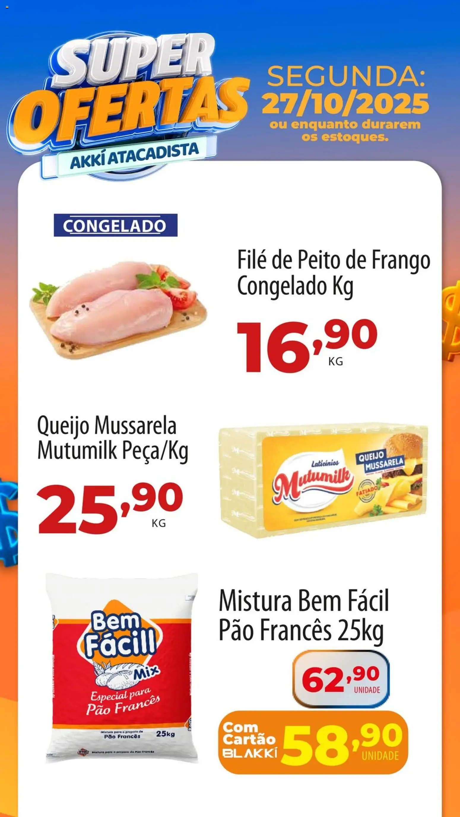 Pré-Visualização do folheto "Ofertas do Dia" da loja Akki Atacadista válido a partir de 27/10/2025