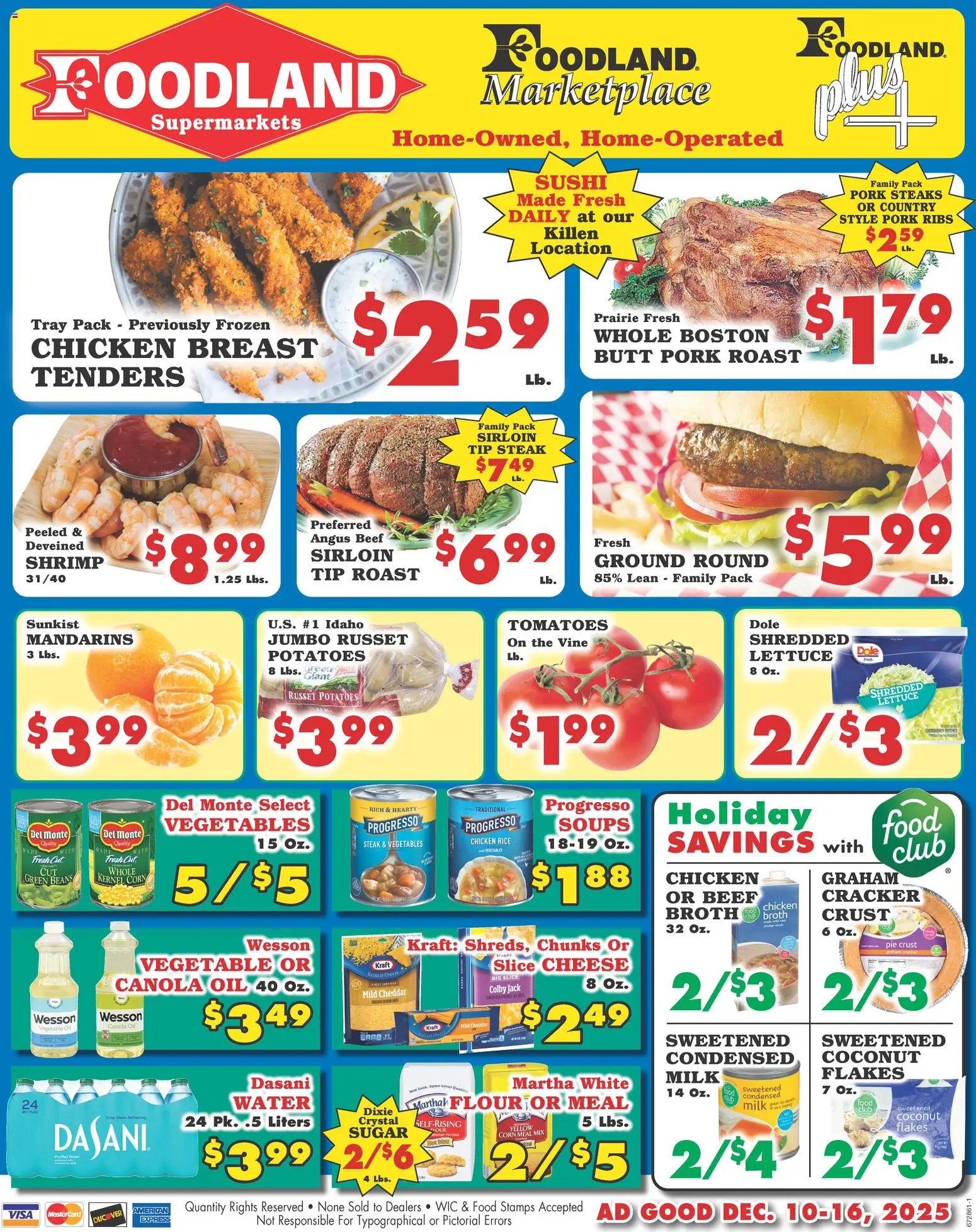 Ad Preview of Foodland Weekly Ad - Supermarkets from 12/10/2025