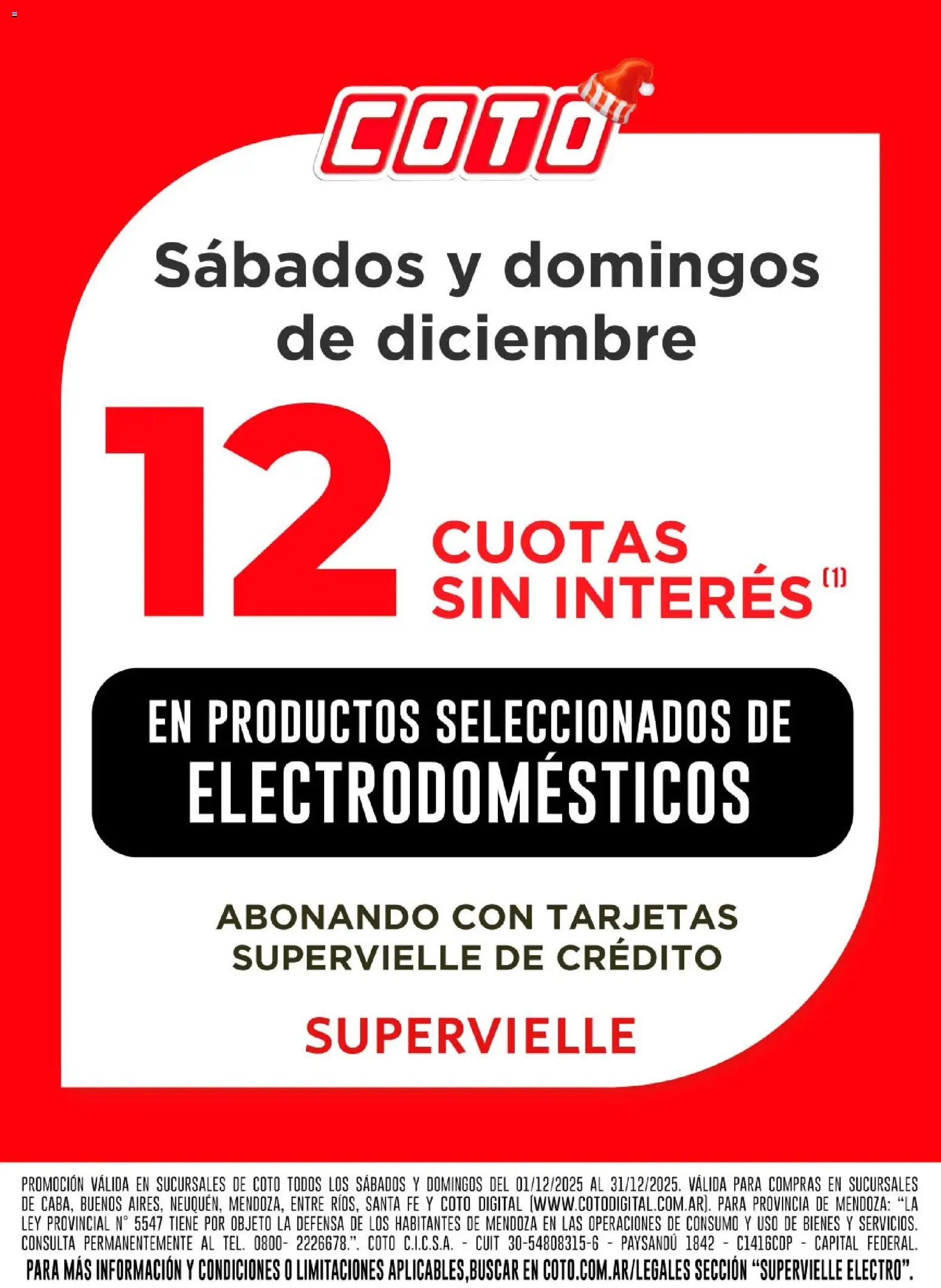 Vista previa del folleto de la tienda Coto válido desde el 01/12/2025 