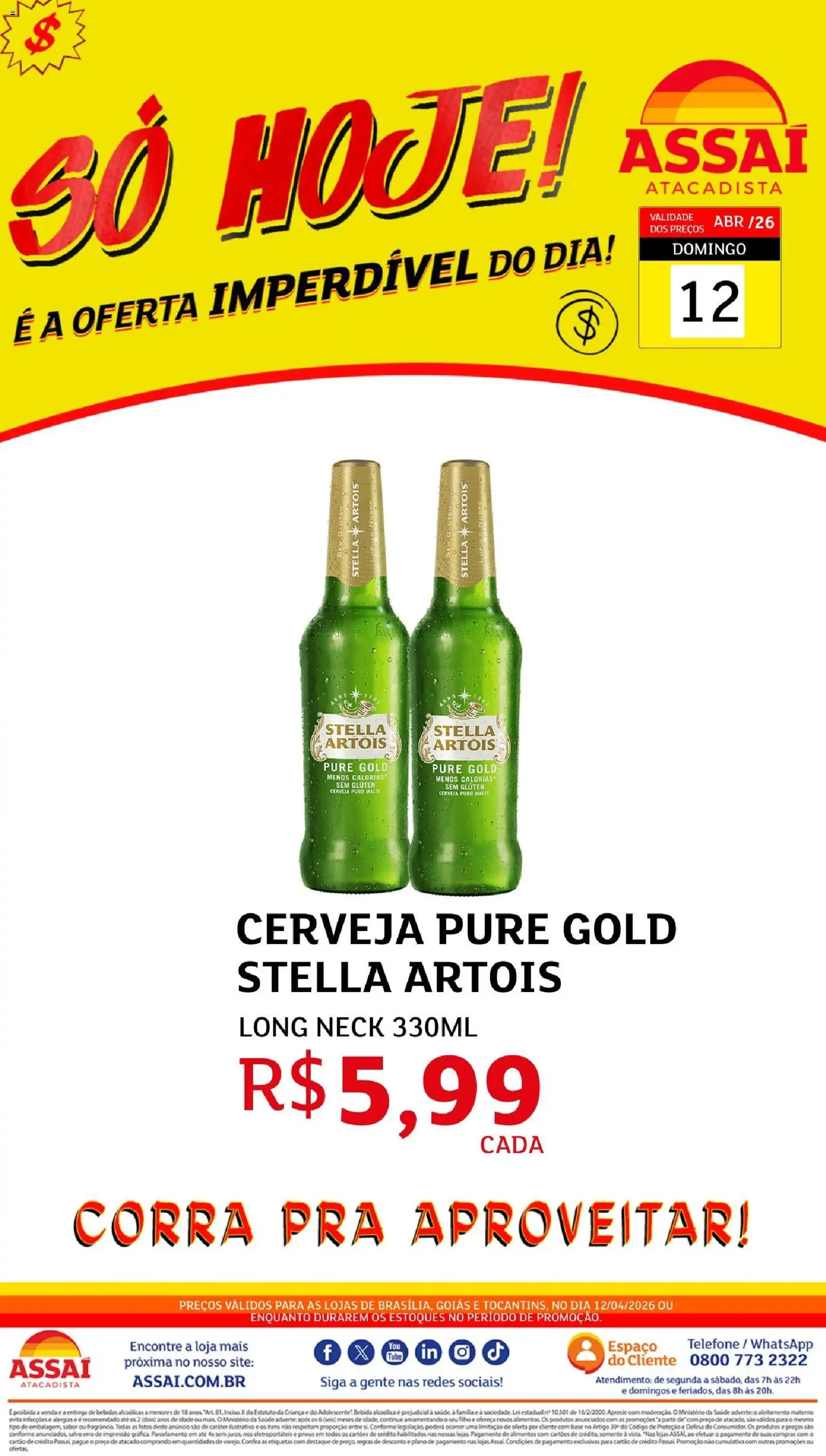 Pré-Visualização do folheto "Assaí Atacadista ofertas - DF" da loja Assaí Atacadista válido a partir de 12/04/2026