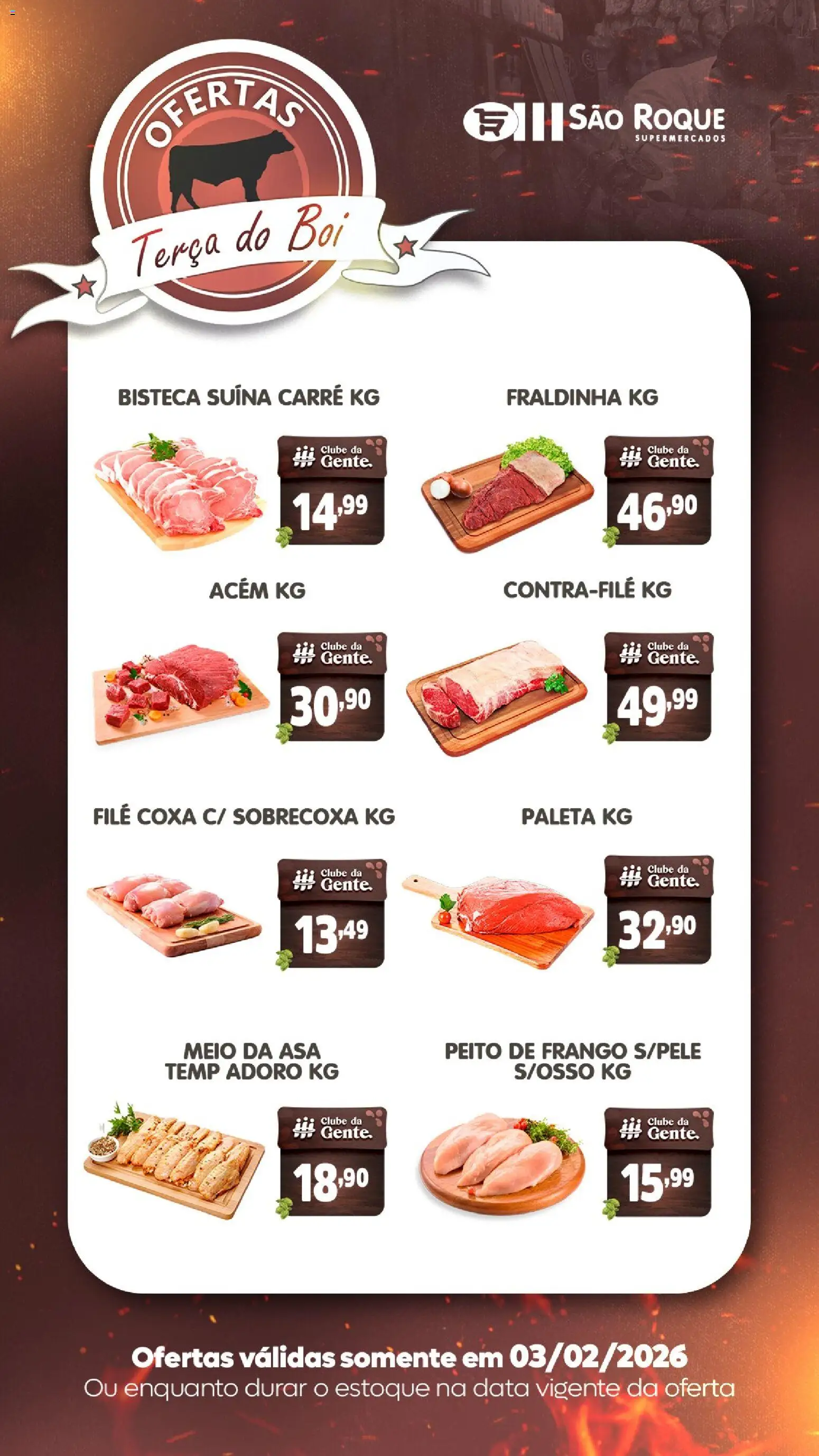 Pré-Visualização do folheto "Ofertas da semana" da loja São Roque Supermercados válido a partir de 03/02/2026