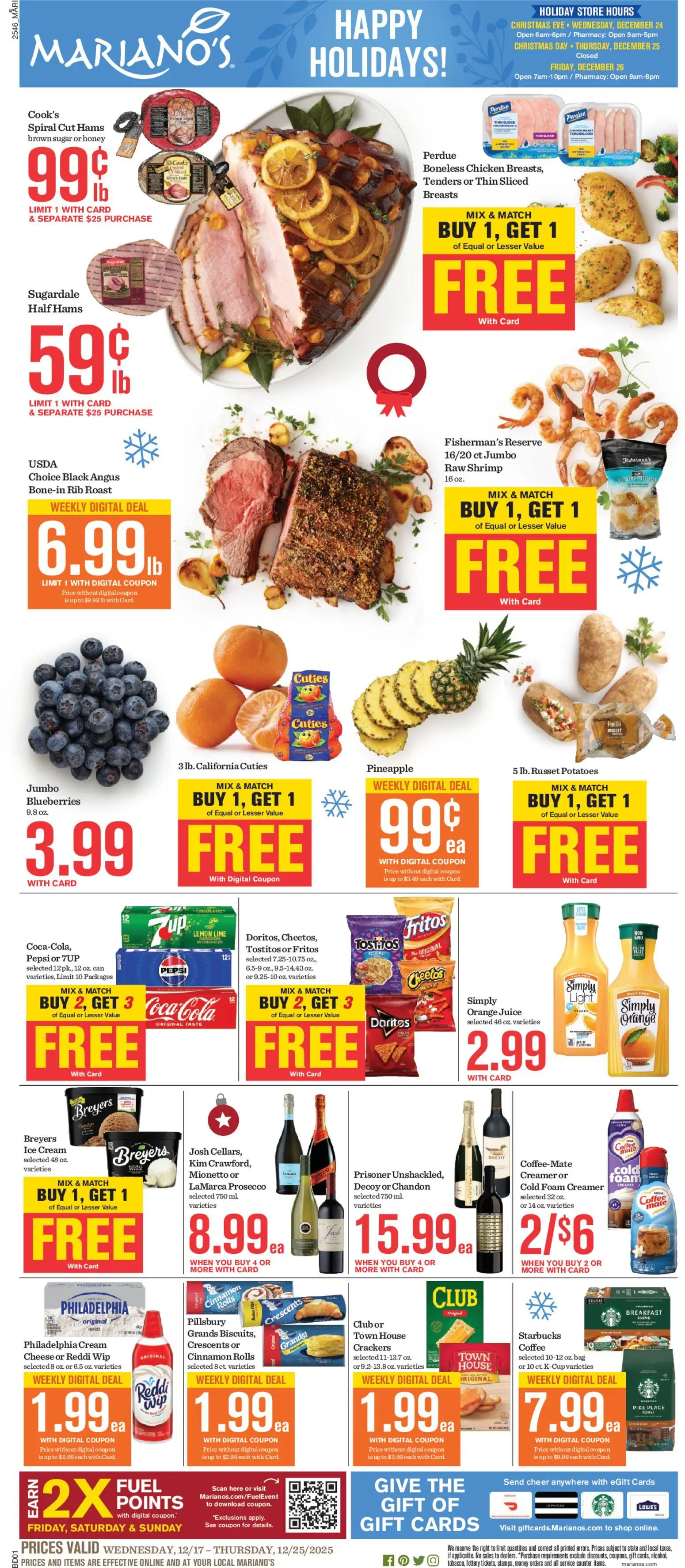 Ad Preview of Mariano's Weekly Ad from 12/17/2025