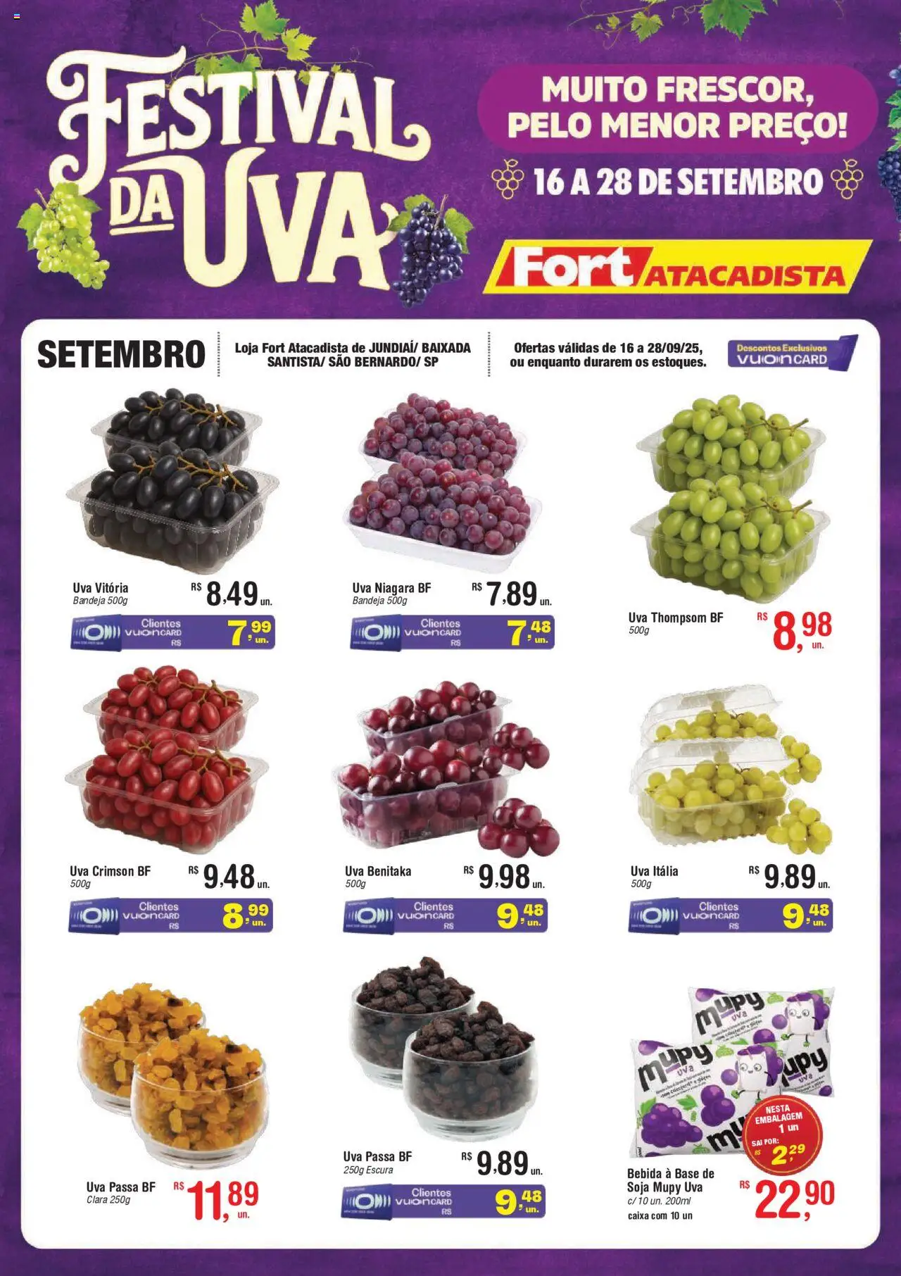 Fort Atacadista folheto "Ofertas Festival da Uva" válido a partir de 16/09/2025 - número de página 1