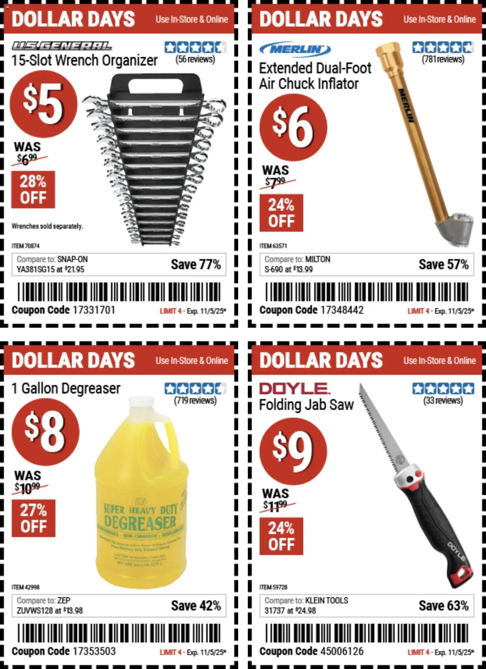 Harbor Freight Dollar Days from 10/23/2025 - Flyer - Page number 1