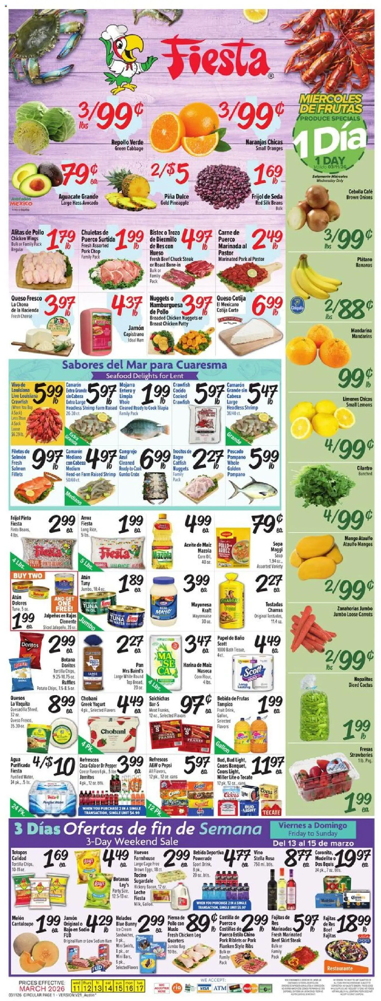 Ad Preview of Fiesta Mart Fiesta Mart Weekly Ad from 03/11/2026