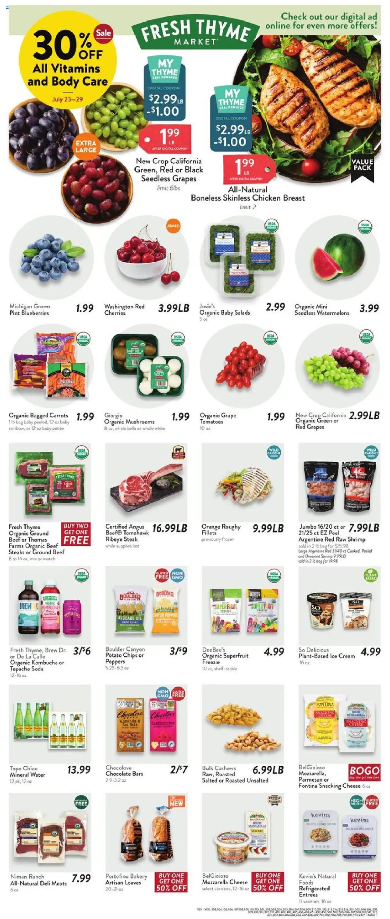 Fresh Thyme Weekly Ad - MN from 07/23/2025 - Flyer - Page number 1