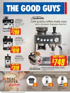 Preview of catalogue Coffee Catalogue from shop The Good Guys valid 02/10/2025