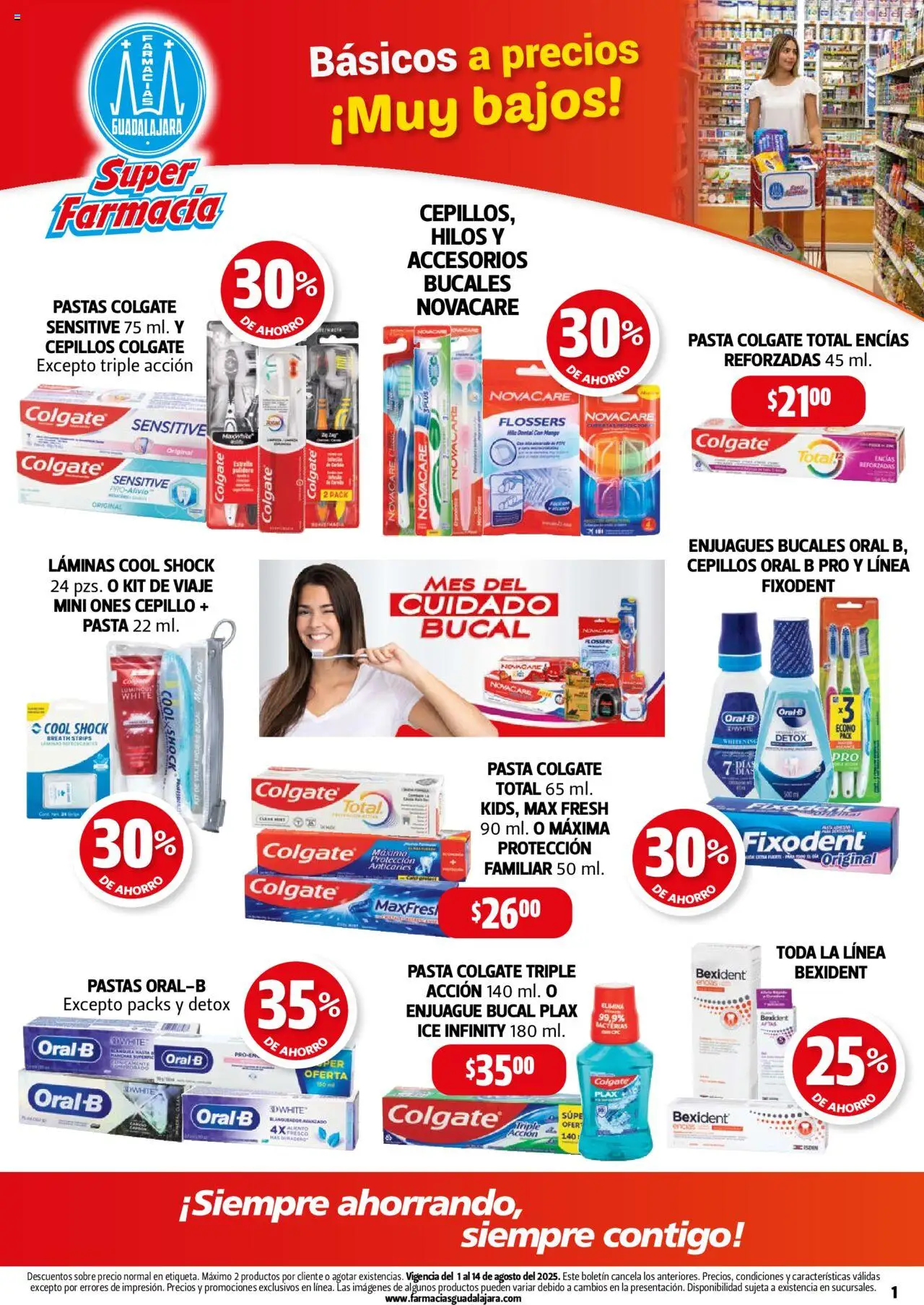 Catálogo Farmacia Guadalajara y sus promociones válidas desde el 01/08/2025 - Número de página 1