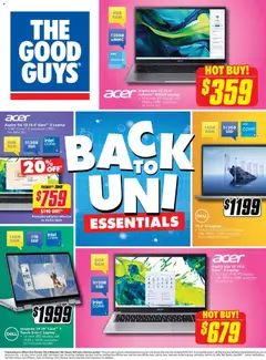 Preview of catalogue Back to Uni Essentials from shop The Good Guys valid 11/02/2026
