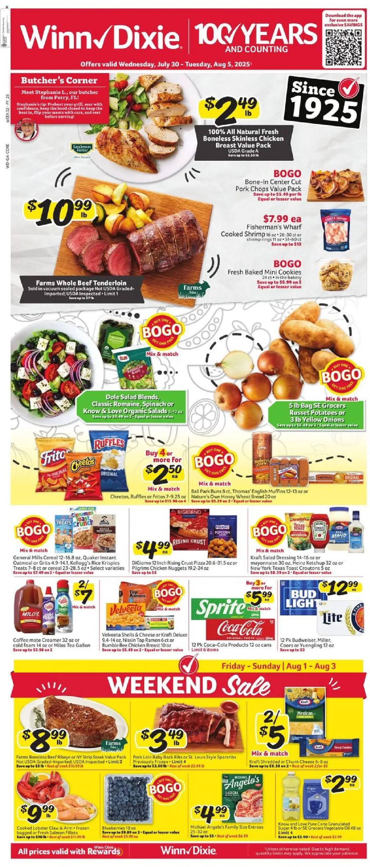 Winn Dixie Weekly Ad from 07/30/2025 - Flyer - Page number 1