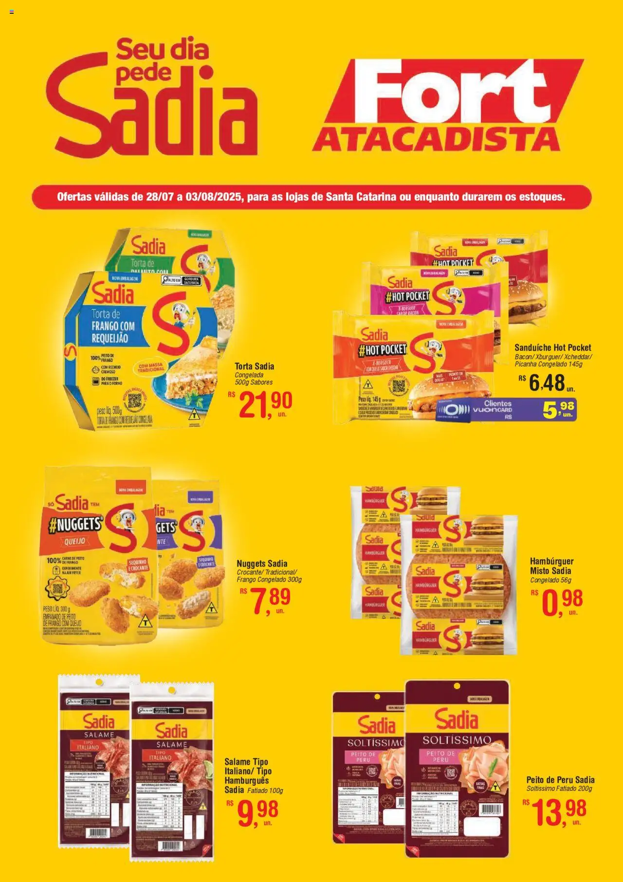 Fort Atacadista folheto "Ofertas BRF" válido a partir de 28/07/2025 - número de página 1