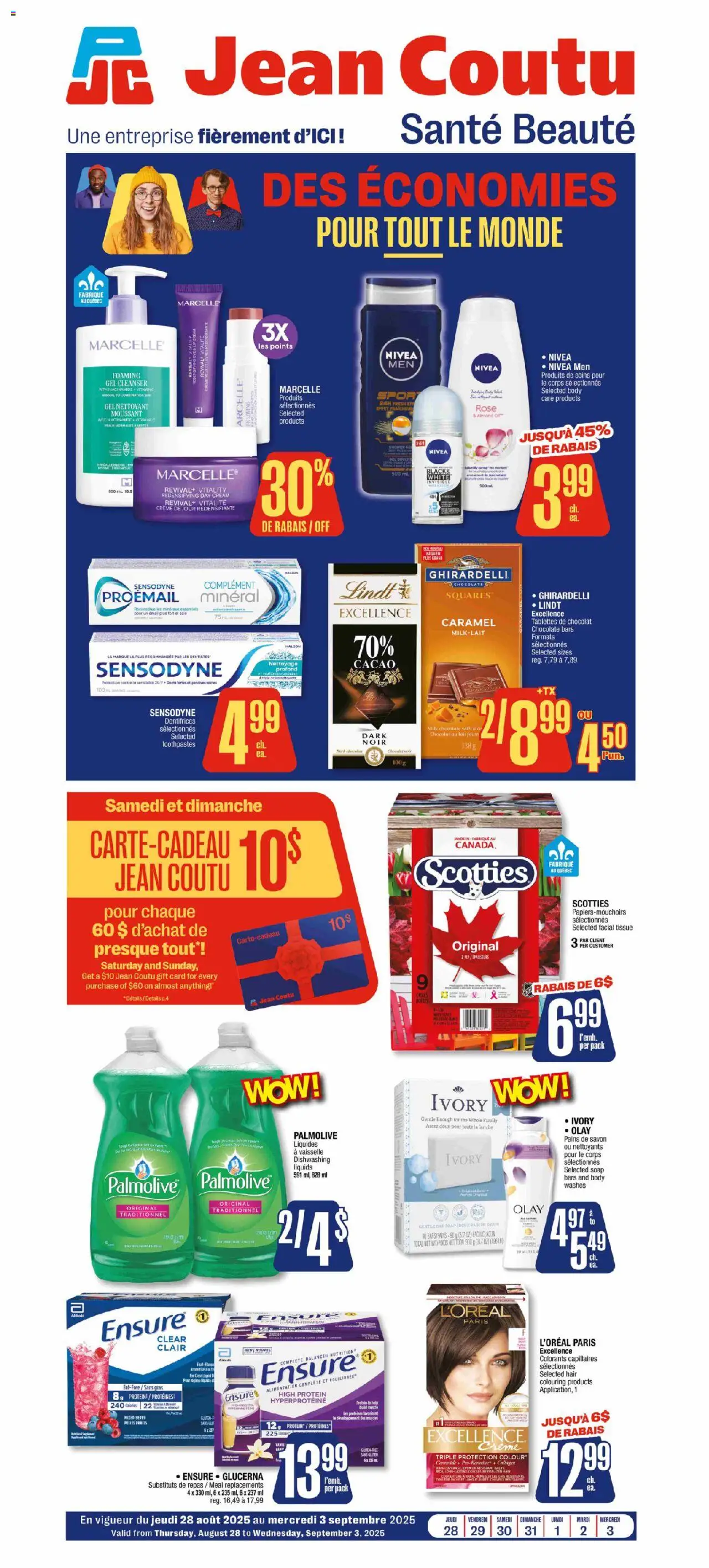 Jean Coutu flyer valid from Aug 28, 2025 - page number 1