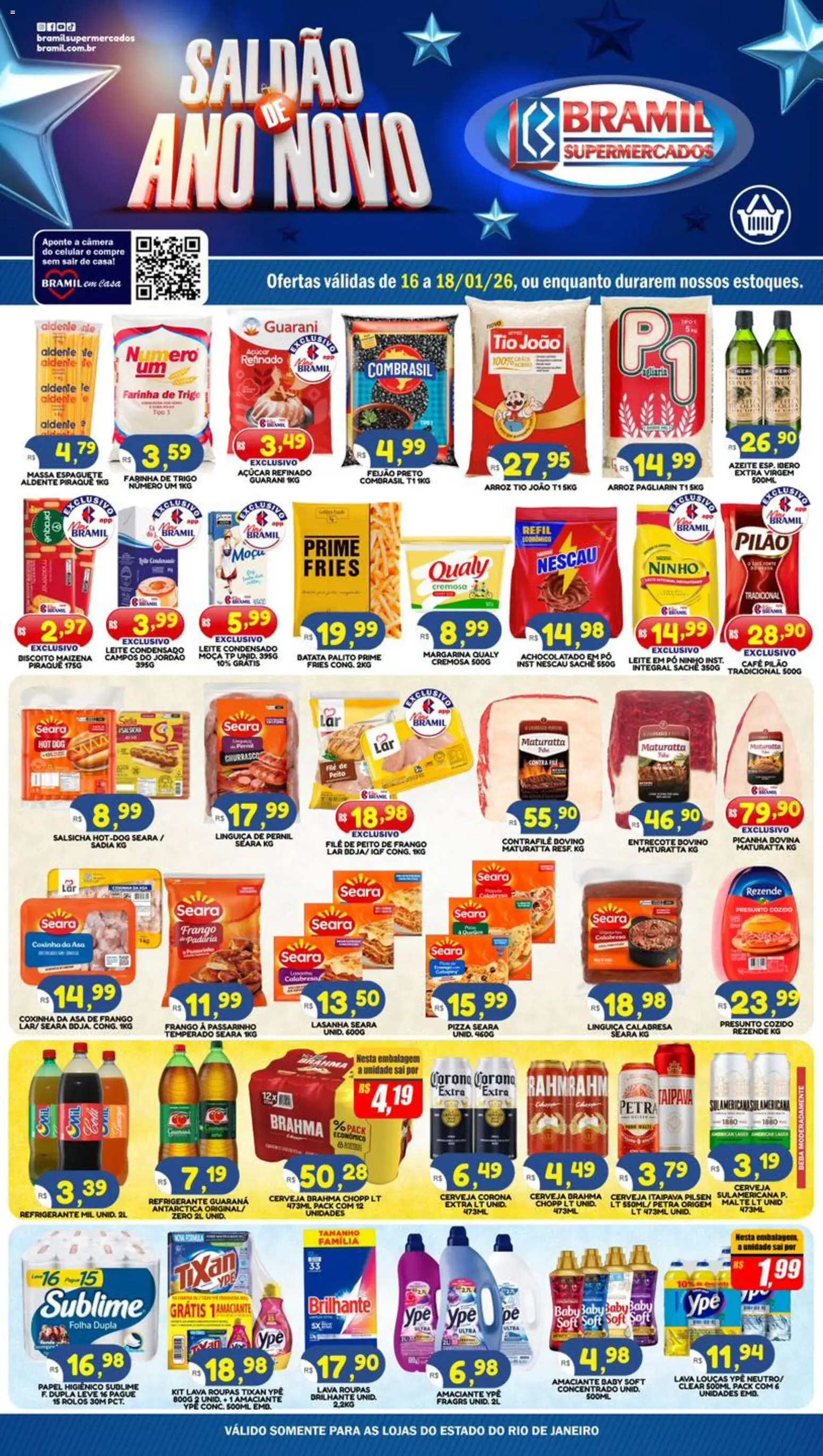 Pré-Visualização do folheto "Ofertas da semana" da loja Bramil Supermercados válido a partir de 16/01/2026