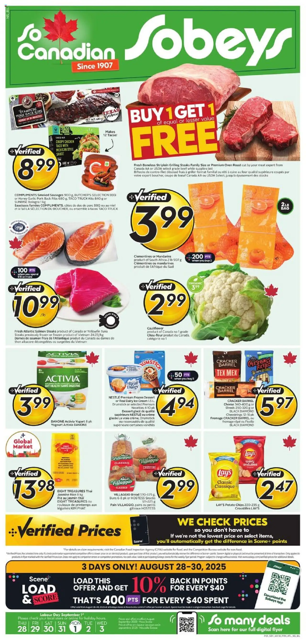 Sobeys flyer valid from Aug 28, 2025 - page number 1