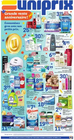Un aperçu du dépliant Weekly flyer / circulaire du magasin Uniprix est valide à partir 18 sept. 2025