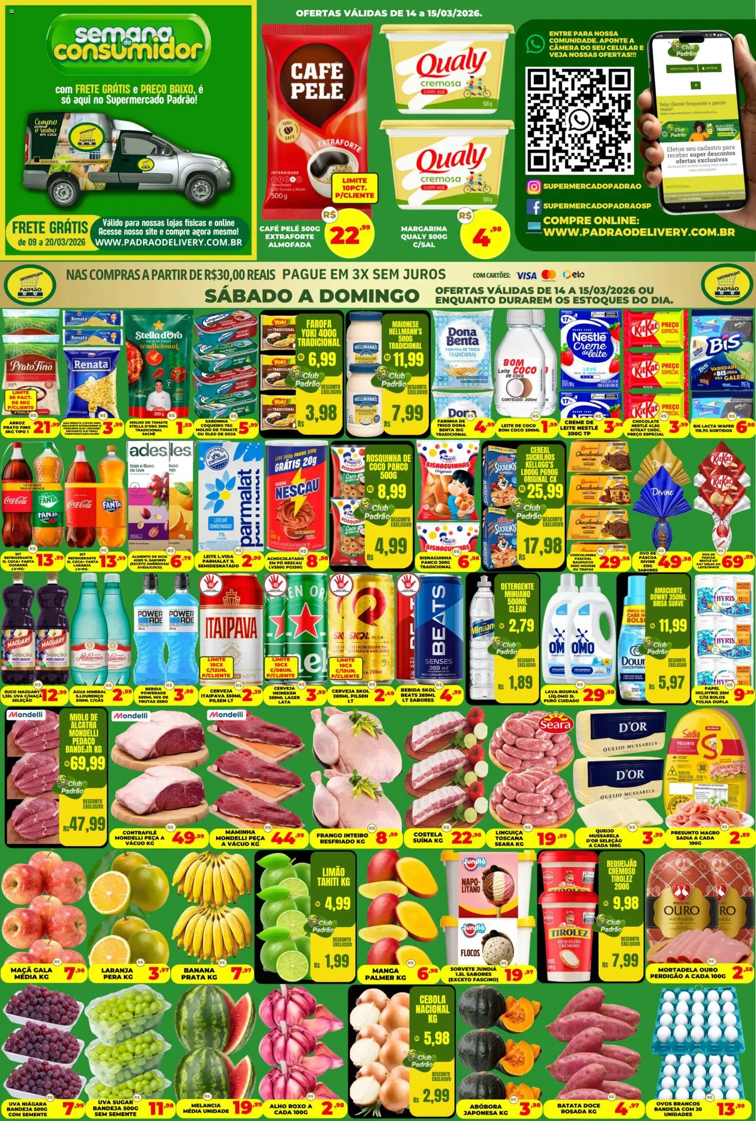 Pré-Visualização do folheto "Supermercado Padrão - Ofertas da semana" da loja Supermercado Padrão válido a partir de 14/03/2026
