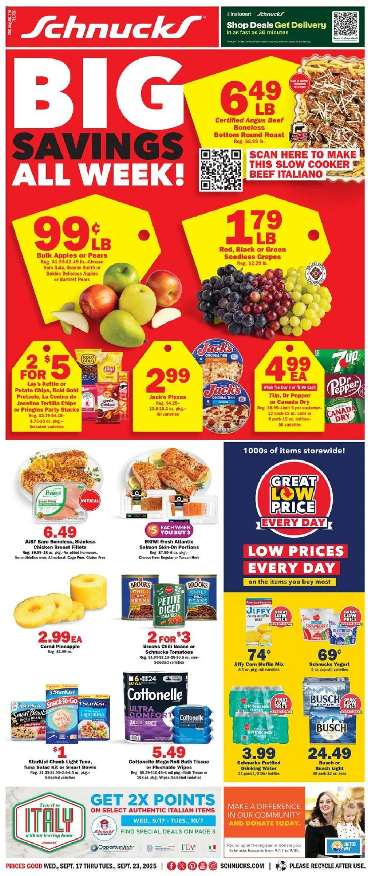 Schnucks Weekly Ad from 09/17/2025 - Flyer - Page number 1