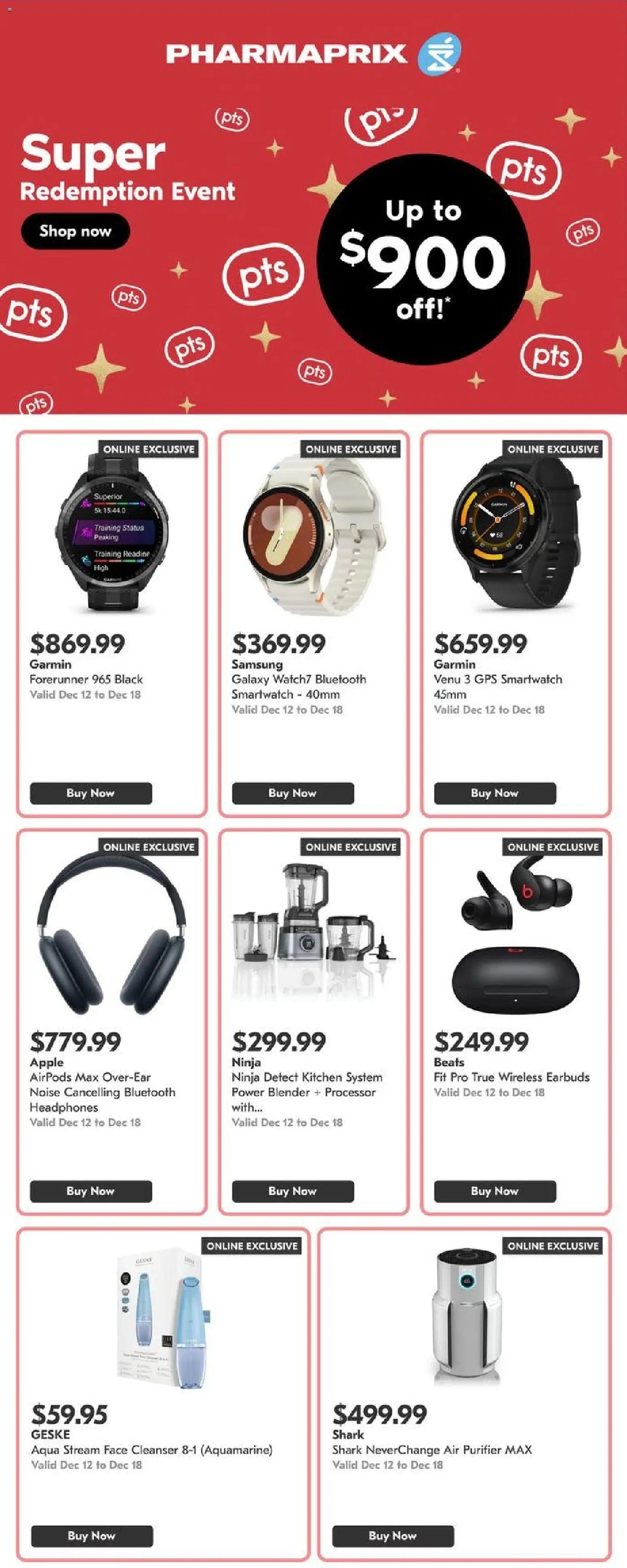 Preview of leaflet Super Redemption Event from shop Pharmaprix is valid from Dec 12, 2025