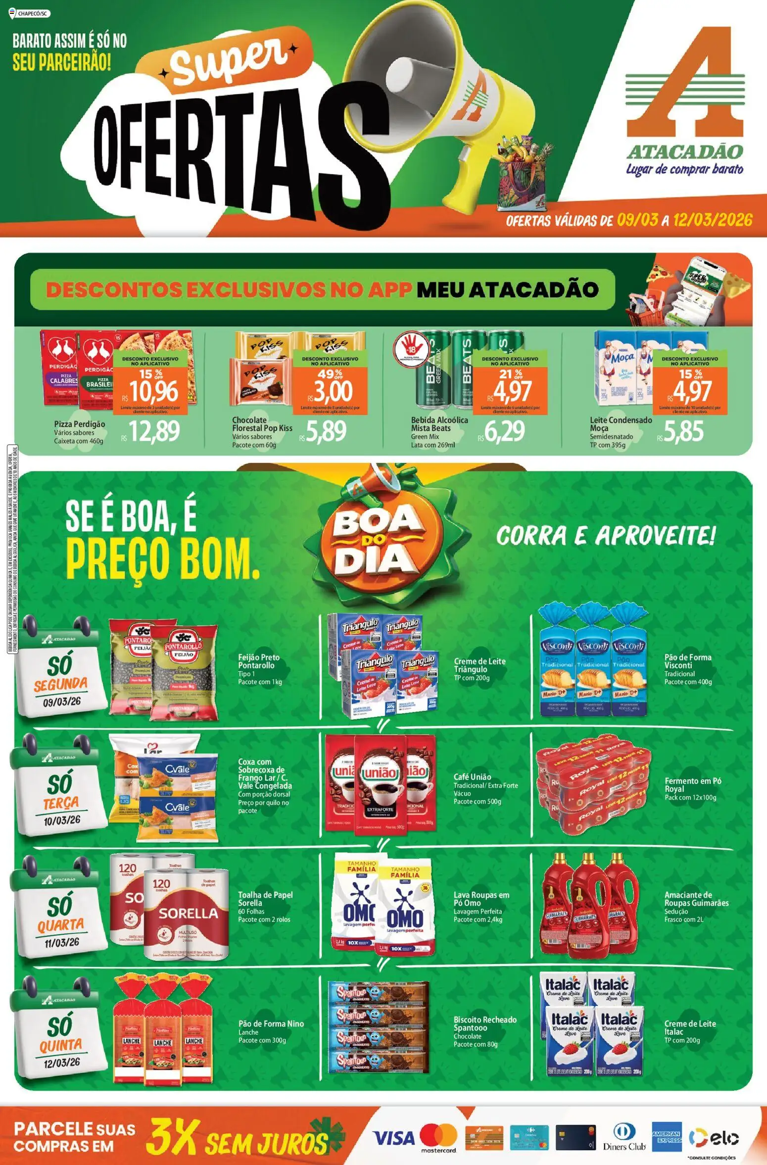 Pré-Visualização do folheto "Atacadão ofertas - SC" da loja Atacadão válido a partir de 09/03/2026