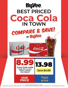 Ad Preview of HyVee Coca Cola 24pk Sale! from 12/08/2025