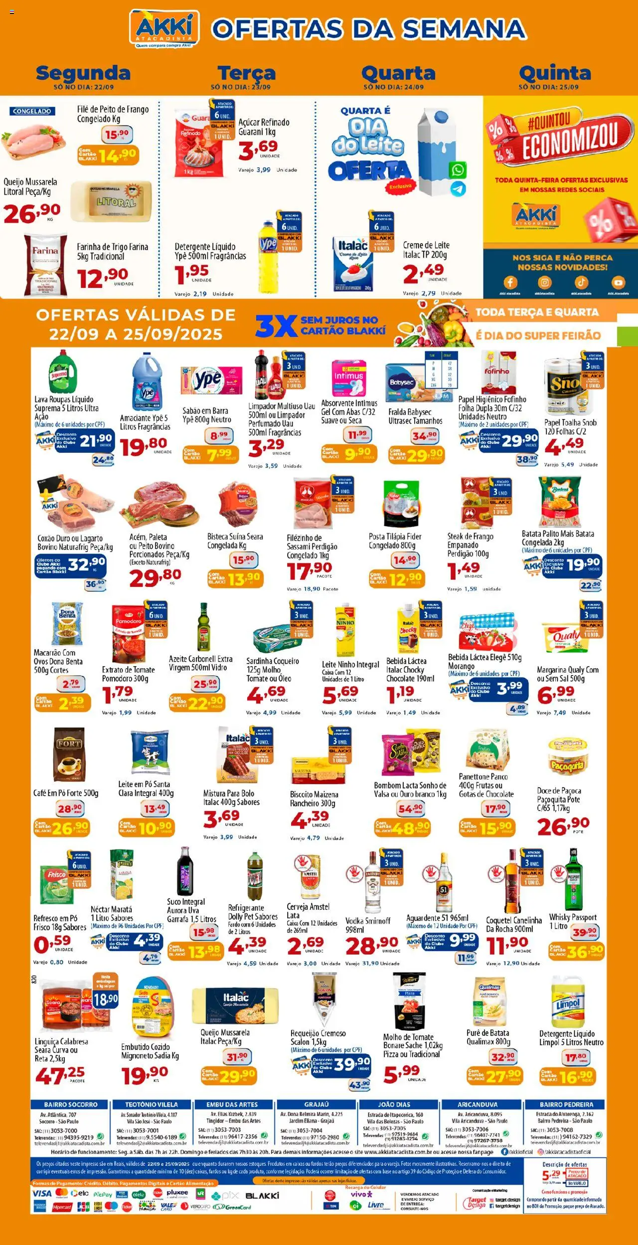 Akki Atacadista folheto "Ofertas da semana" válido a partir de 22/09/2025 - número de página 1