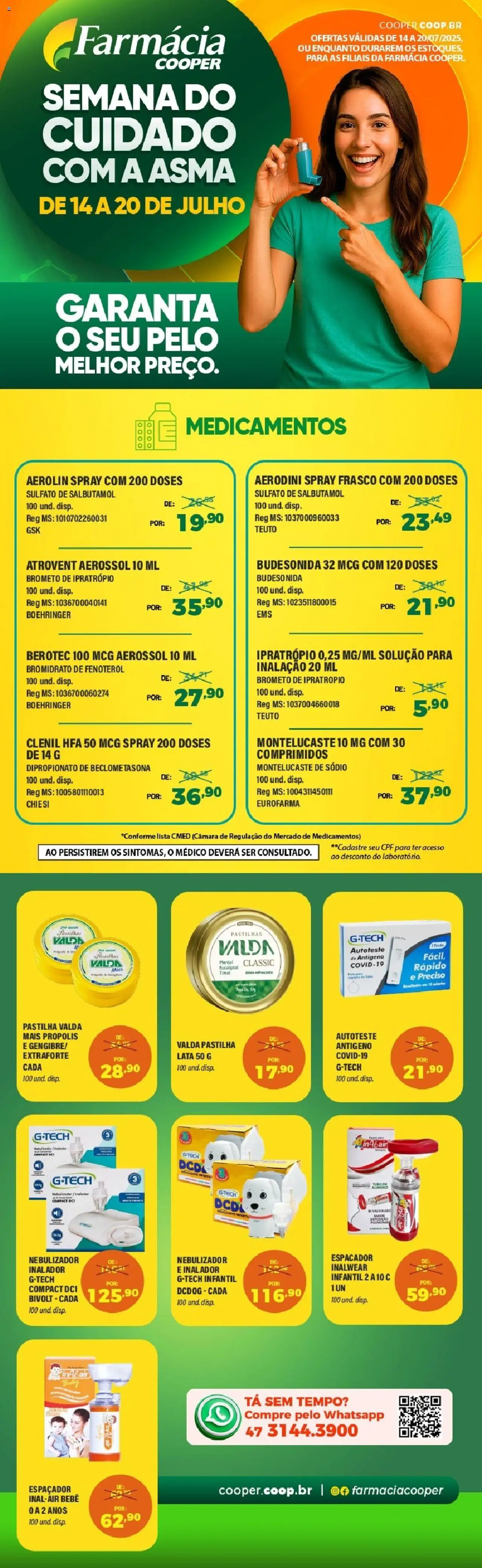 Cooper folheto "Ofertas Semana do Cuidado com a Asma" válido a partir de 14/07/2025 - número de página 1