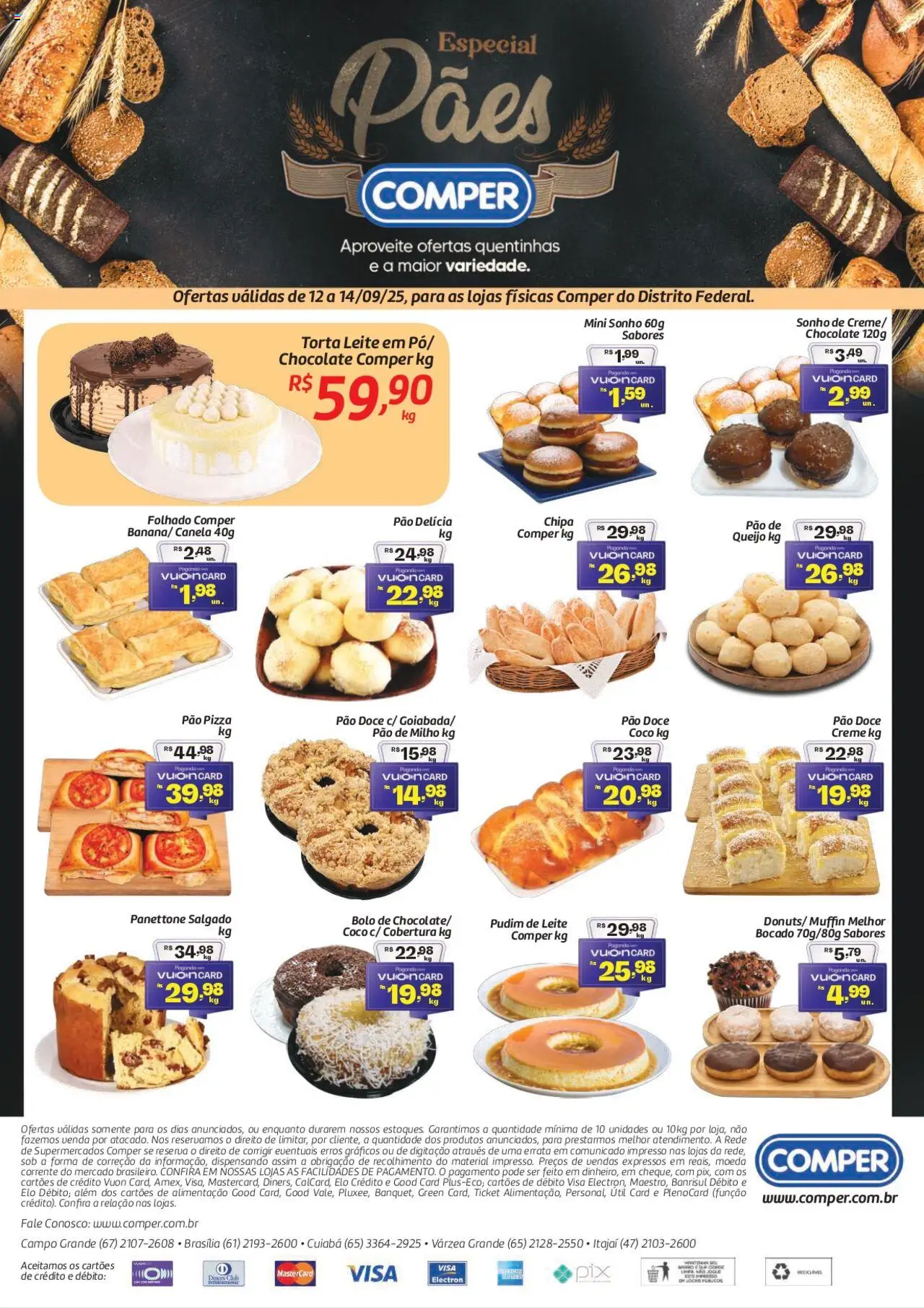 Comper folheto "Ofertas Especial Pães" válido a partir de 12/09/2025 - número de página 1