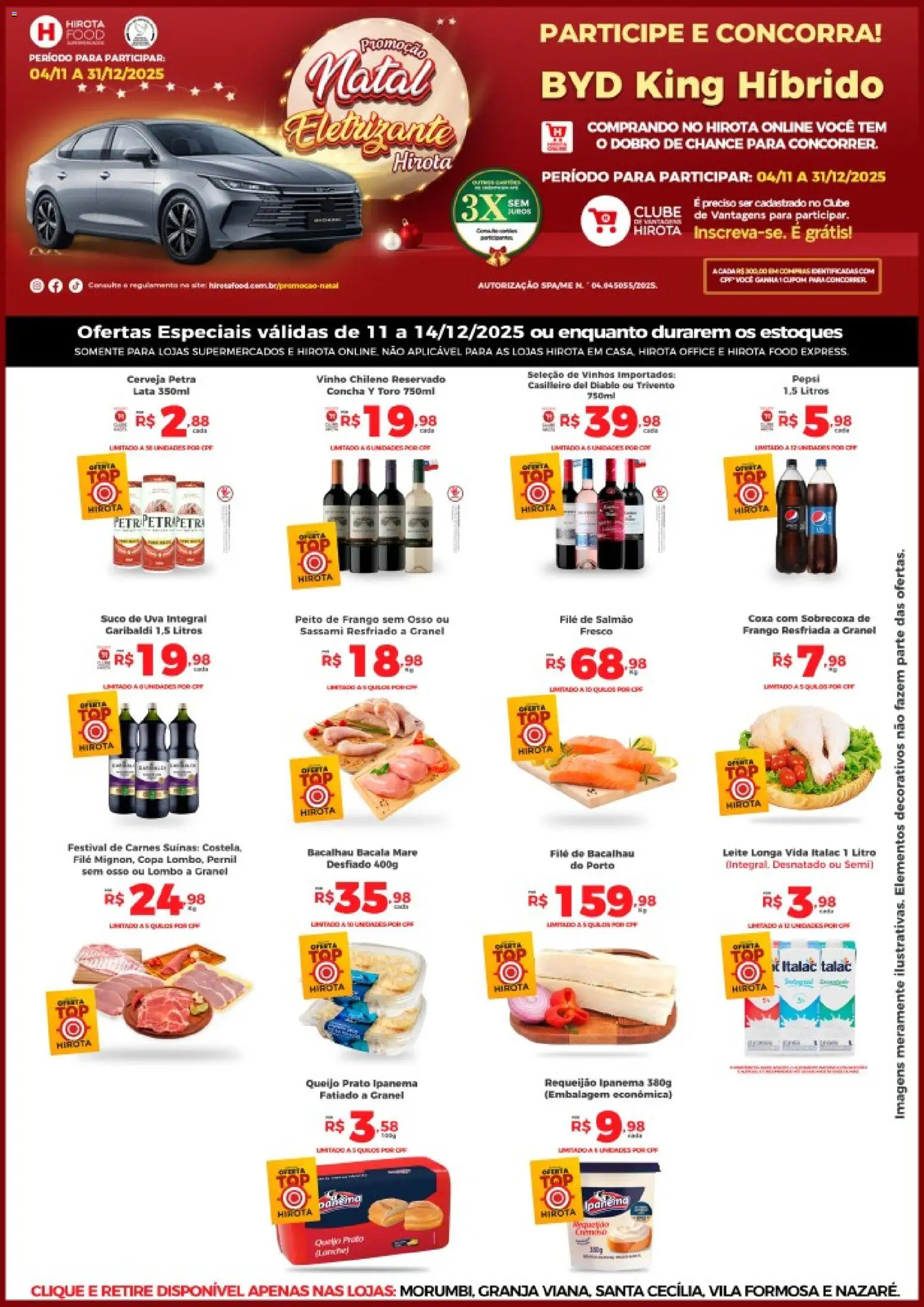 Pré-Visualização do folheto "Ofertas Top " da loja Hirota Food válido a partir de 11/12/2025