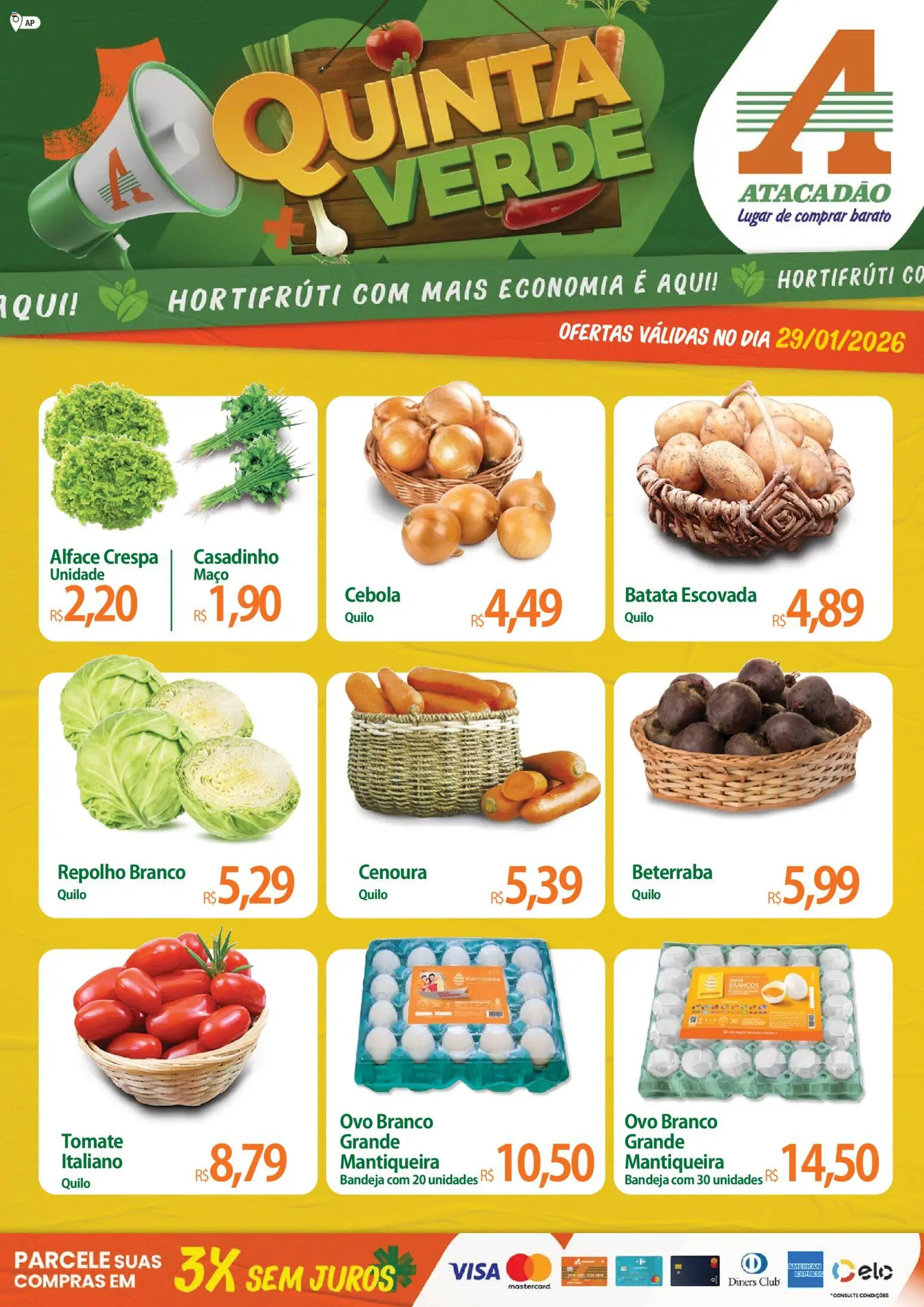 Pré-Visualização do folheto "Ofertas - AP" da loja Atacadão válido a partir de 29/01/2026