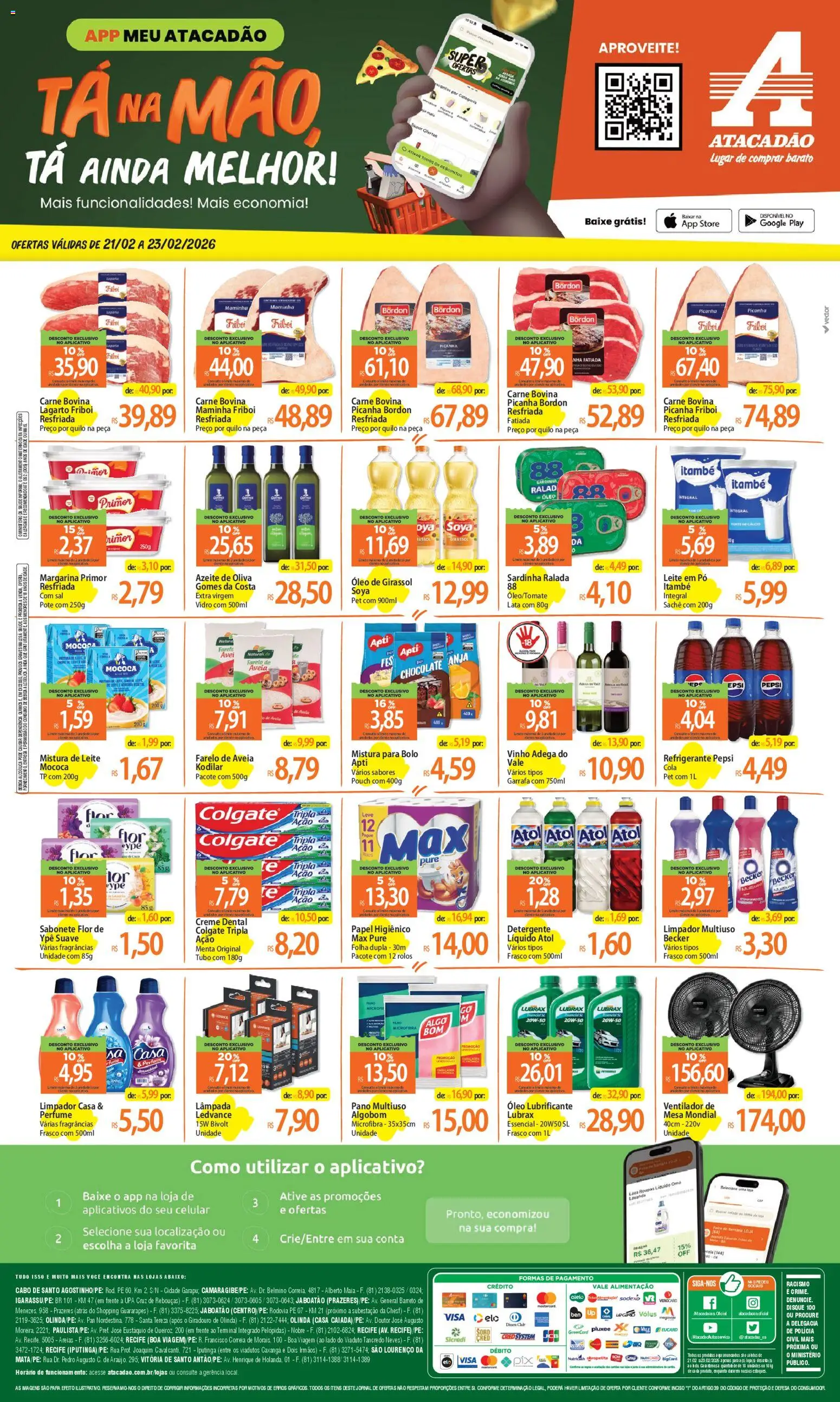 Pré-Visualização do folheto "Ofertas - PE" da loja Atacadão válido a partir de 21/02/2026