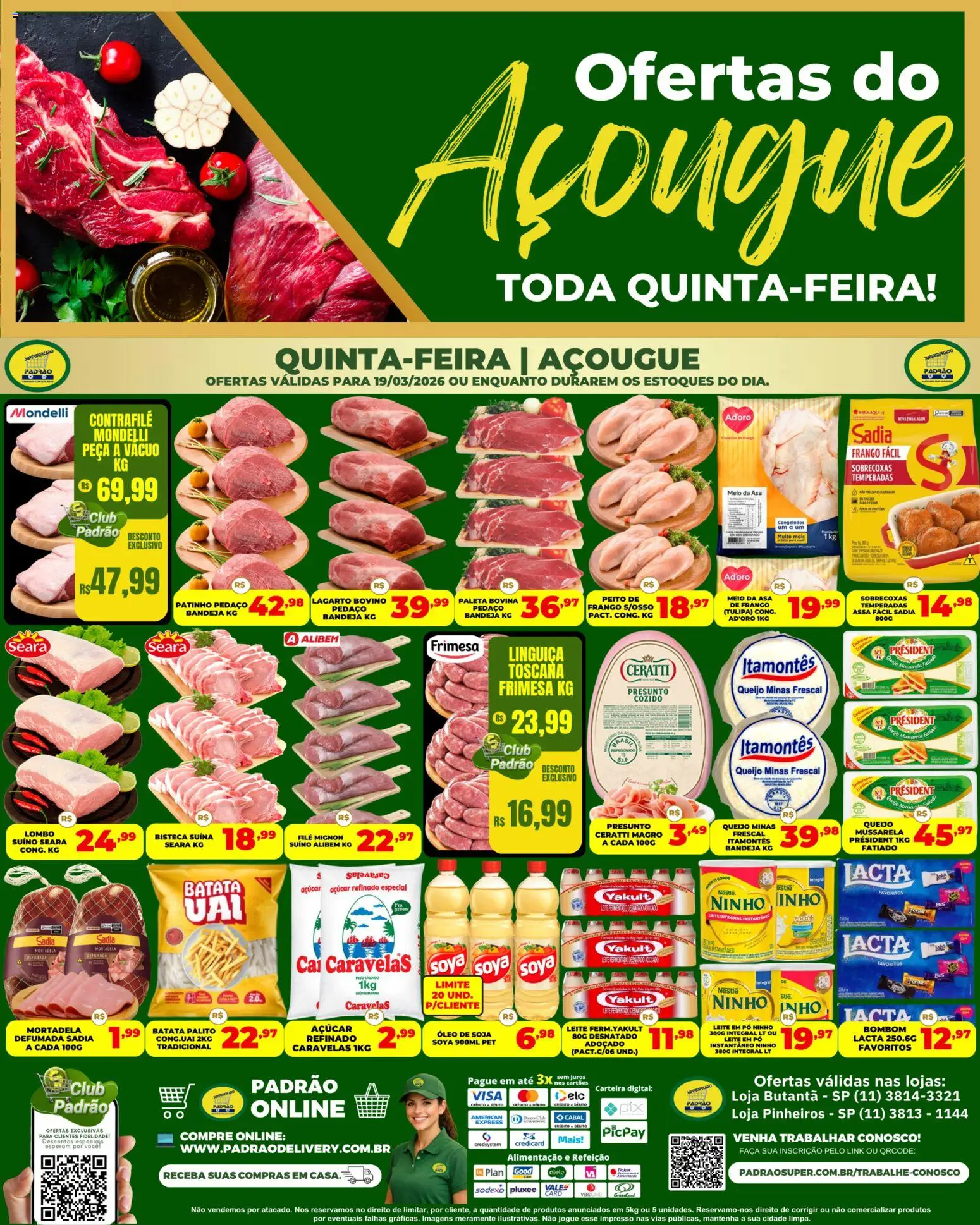 Pré-Visualização do folheto "Supermercado Padrão ofertas do Açougue" da loja Supermercado Padrão válido a partir de 19/03/2026