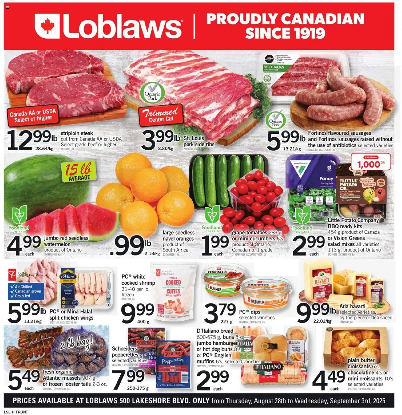 Loblaws flyer valid from Aug 28, 2025 - page number 1