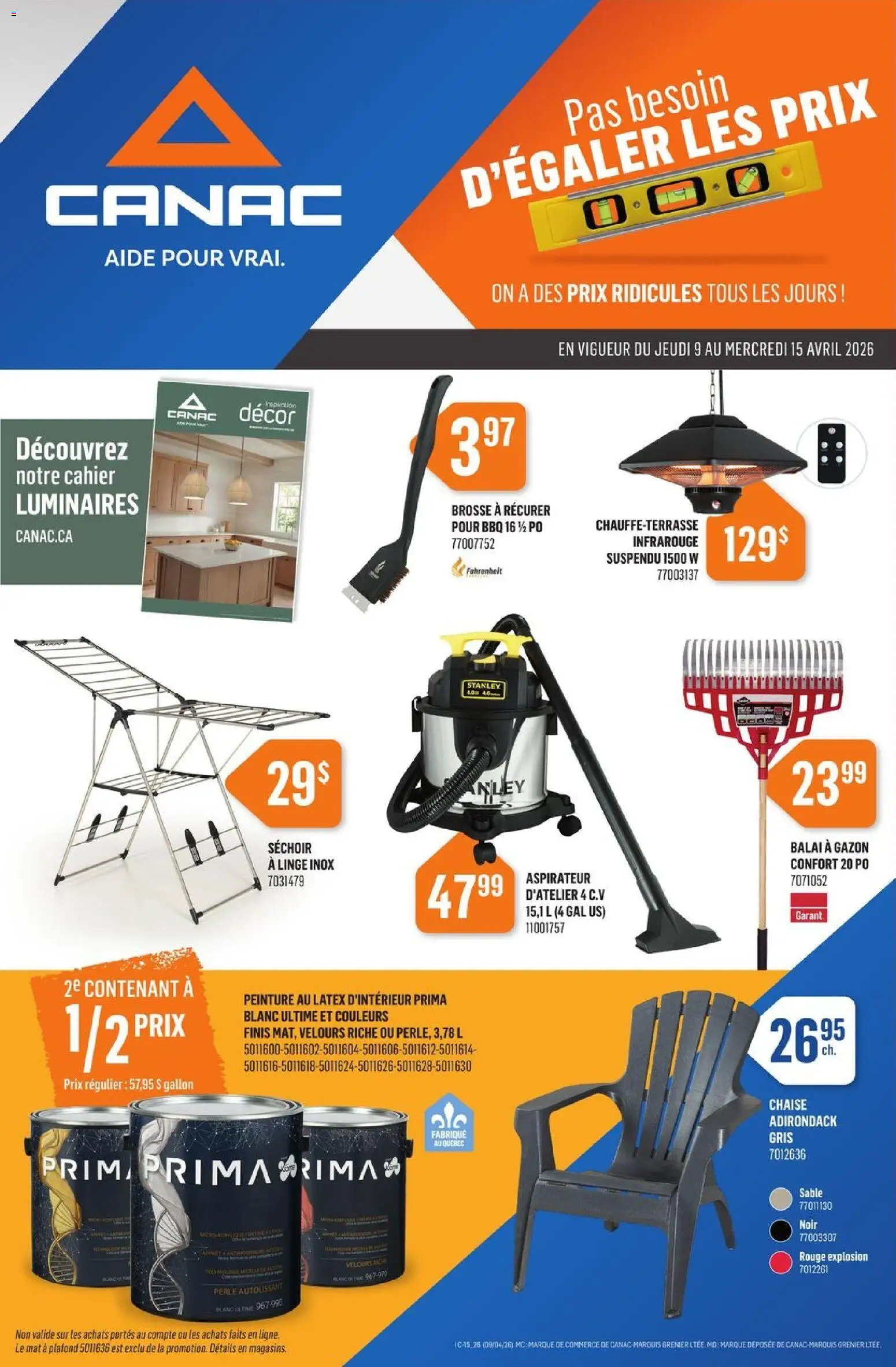 Preview of leaflet Canac circulaire from shop Canac is valid from Apr 09, 2026