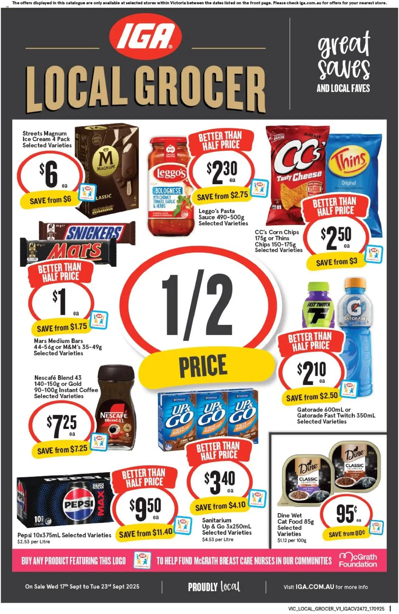 IGA catalogue valid from 17/09/2025 - page 1