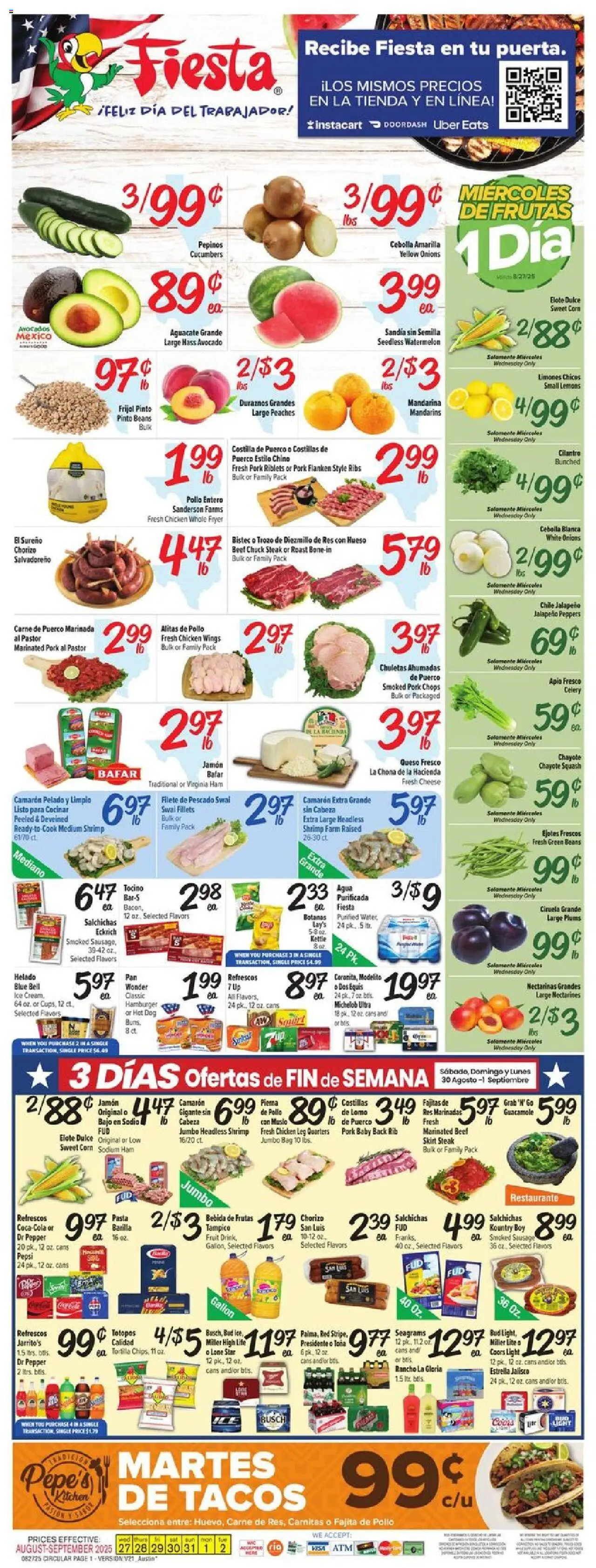 Fiesta Mart Weekly Ad from 08/27/2025 - Flyer - Page number 1