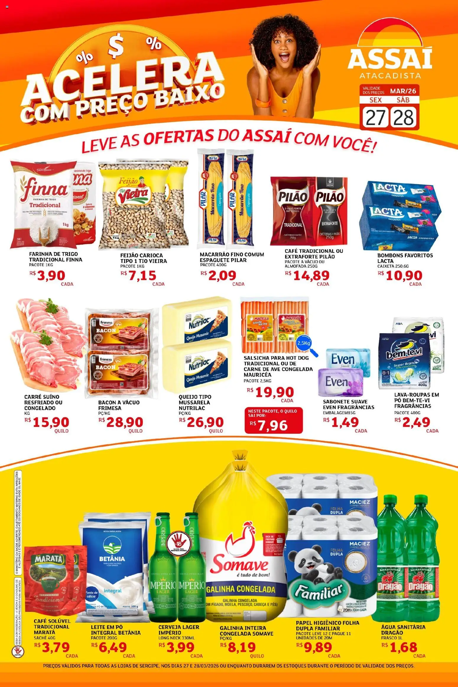 Pré-Visualização do folheto "Assaí Atacadista ofertas - SE" da loja Assaí Atacadista válido a partir de 27/03/2026