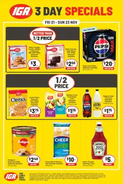 Preview of catalogue 3 Day Specials from shop IGA valid 21/11/2025
