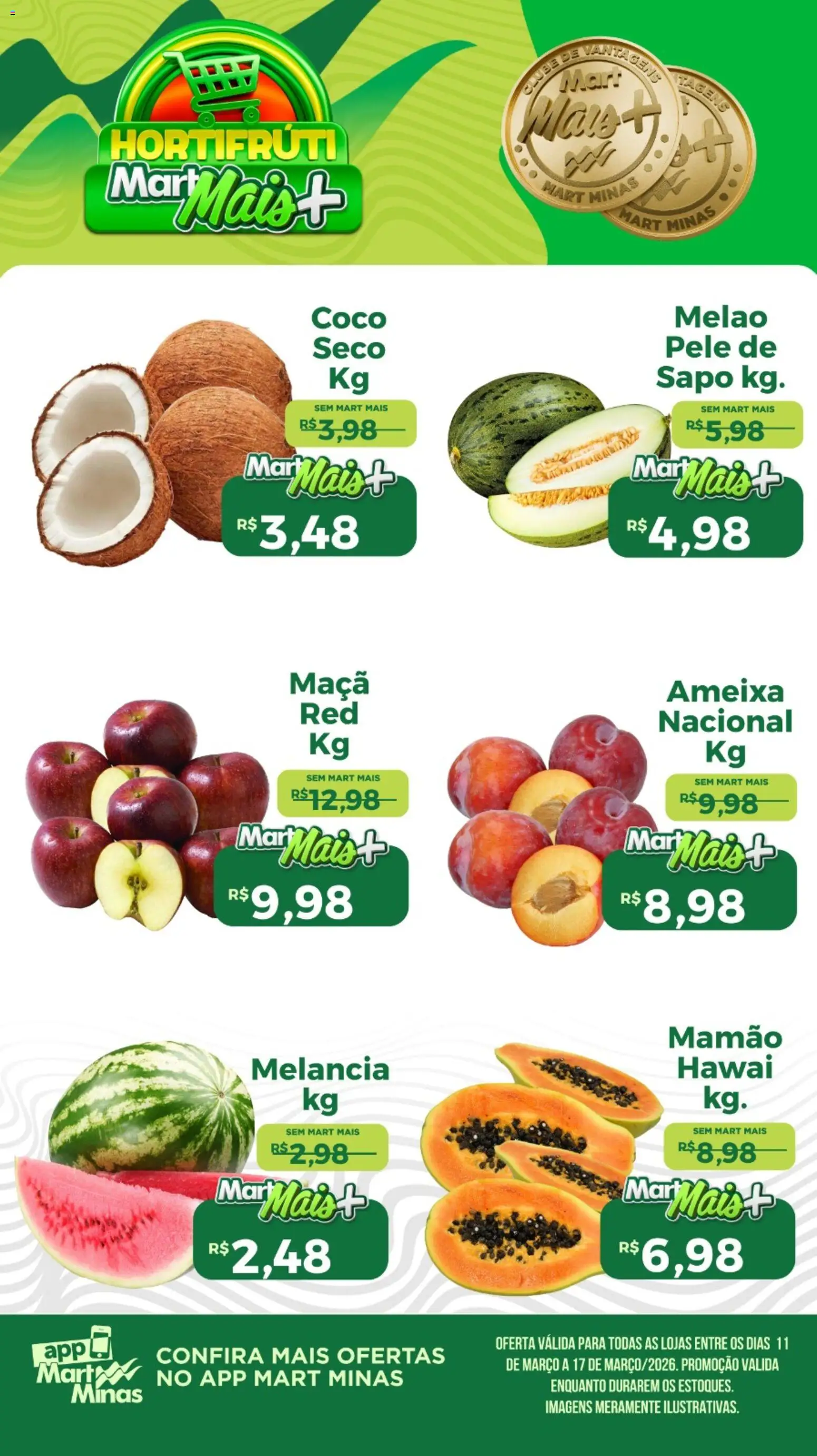 Pré-Visualização do folheto "Mart Minas ofertas Hortifruti" da loja Mart Minas válido a partir de 11/03/2026