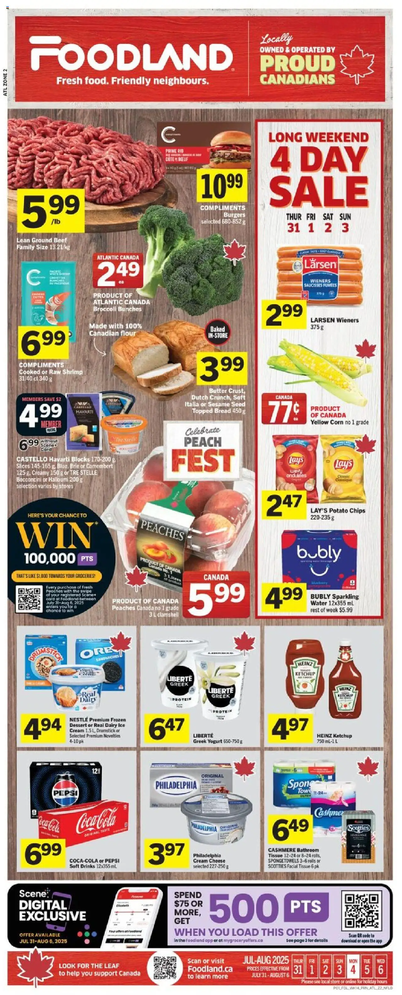 Foodland flyer valid from Jul 31, 2025 - page number 1