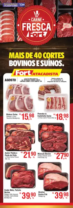 Pré-Visualização do folheto "Ofertas Carne Fresca" da loja Fort Atacadista válido a partir de 01/08/2025